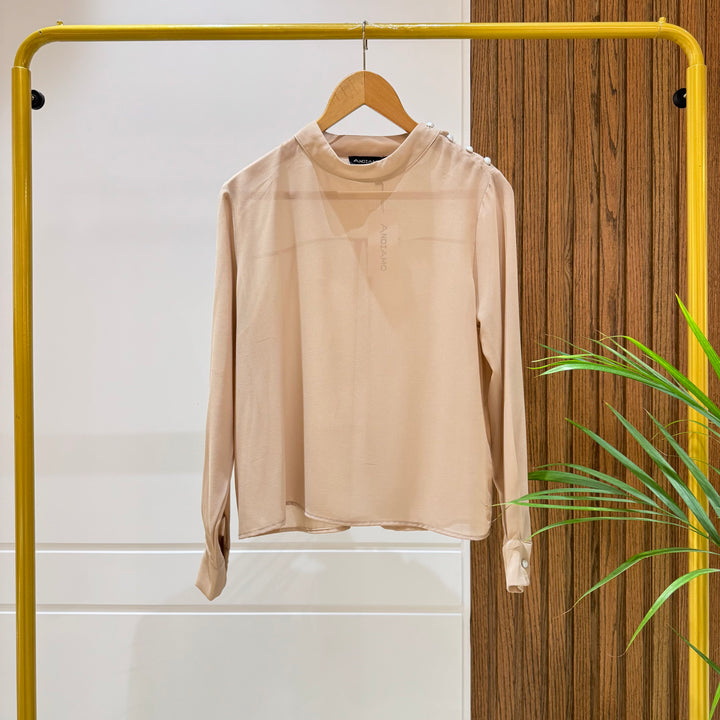 Blouse-Chiffon-BEIGE