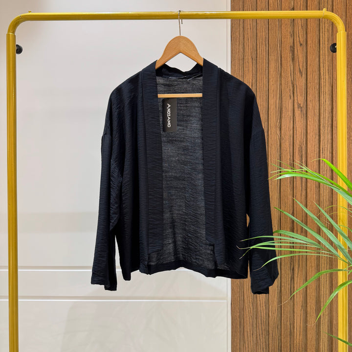 Cardigan-Spanish Linen-BLACK