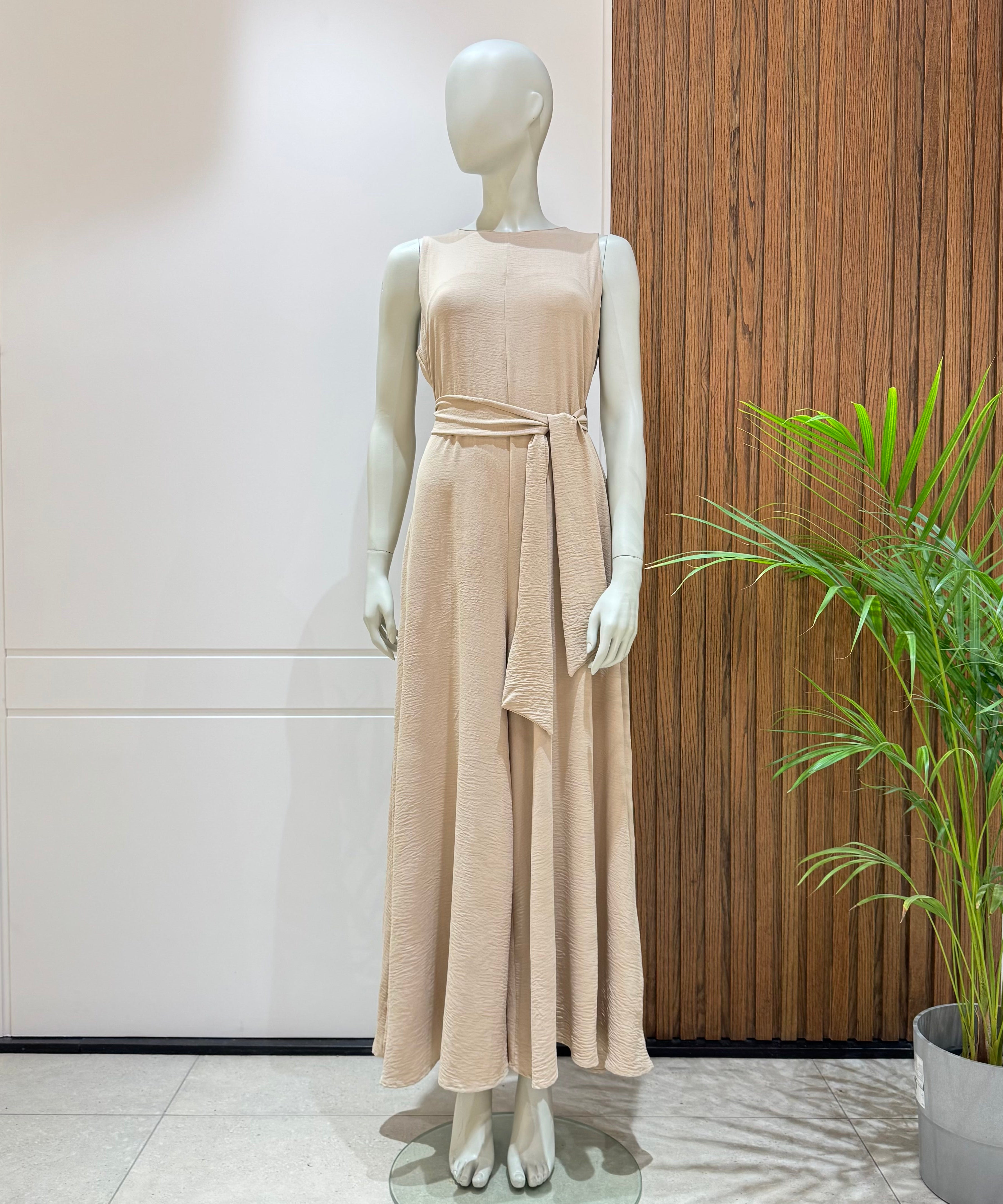 Jumpsuit-Cotton Viscose-BEIGE