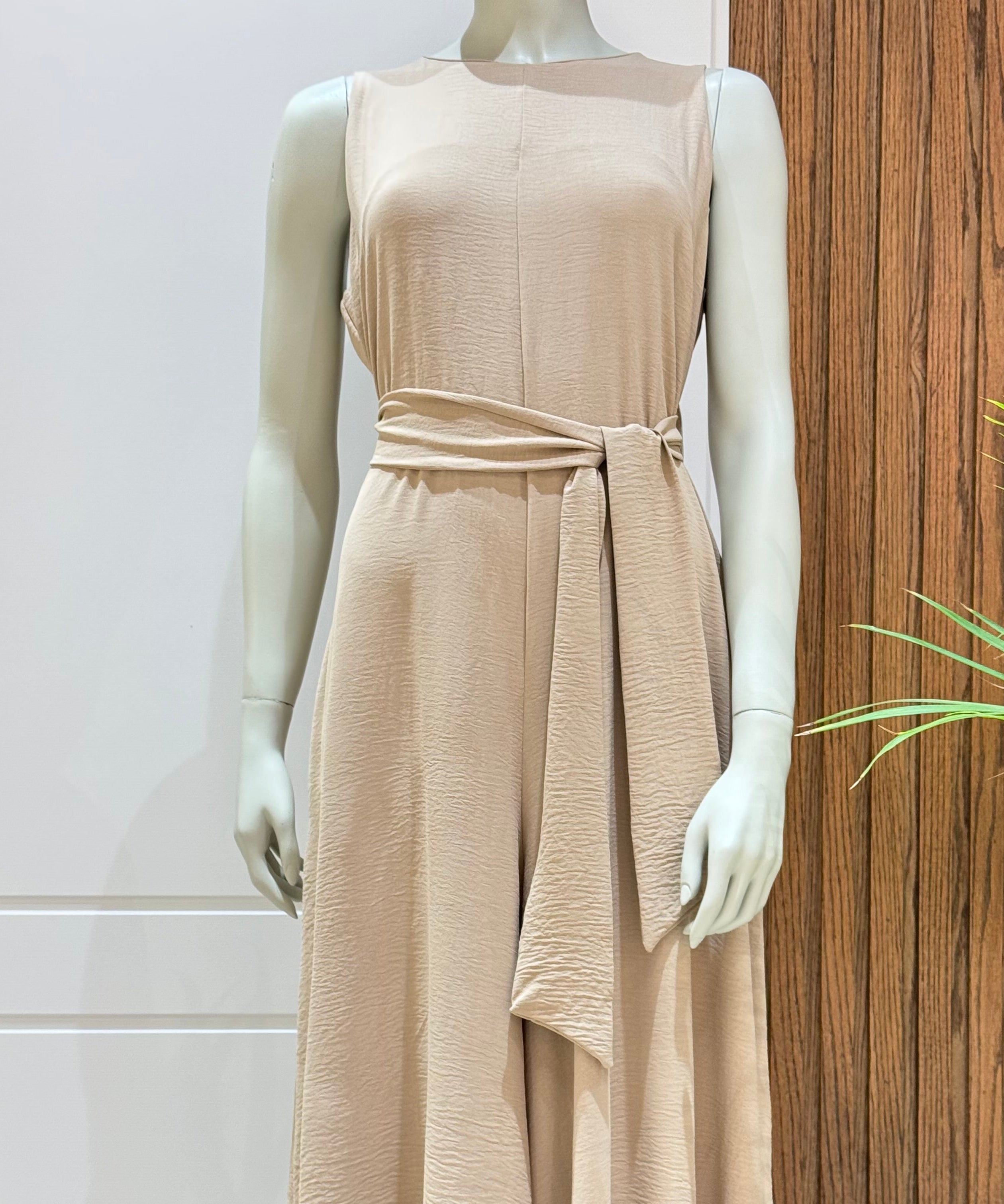 Jumpsuit-Cotton Viscose-BEIGE