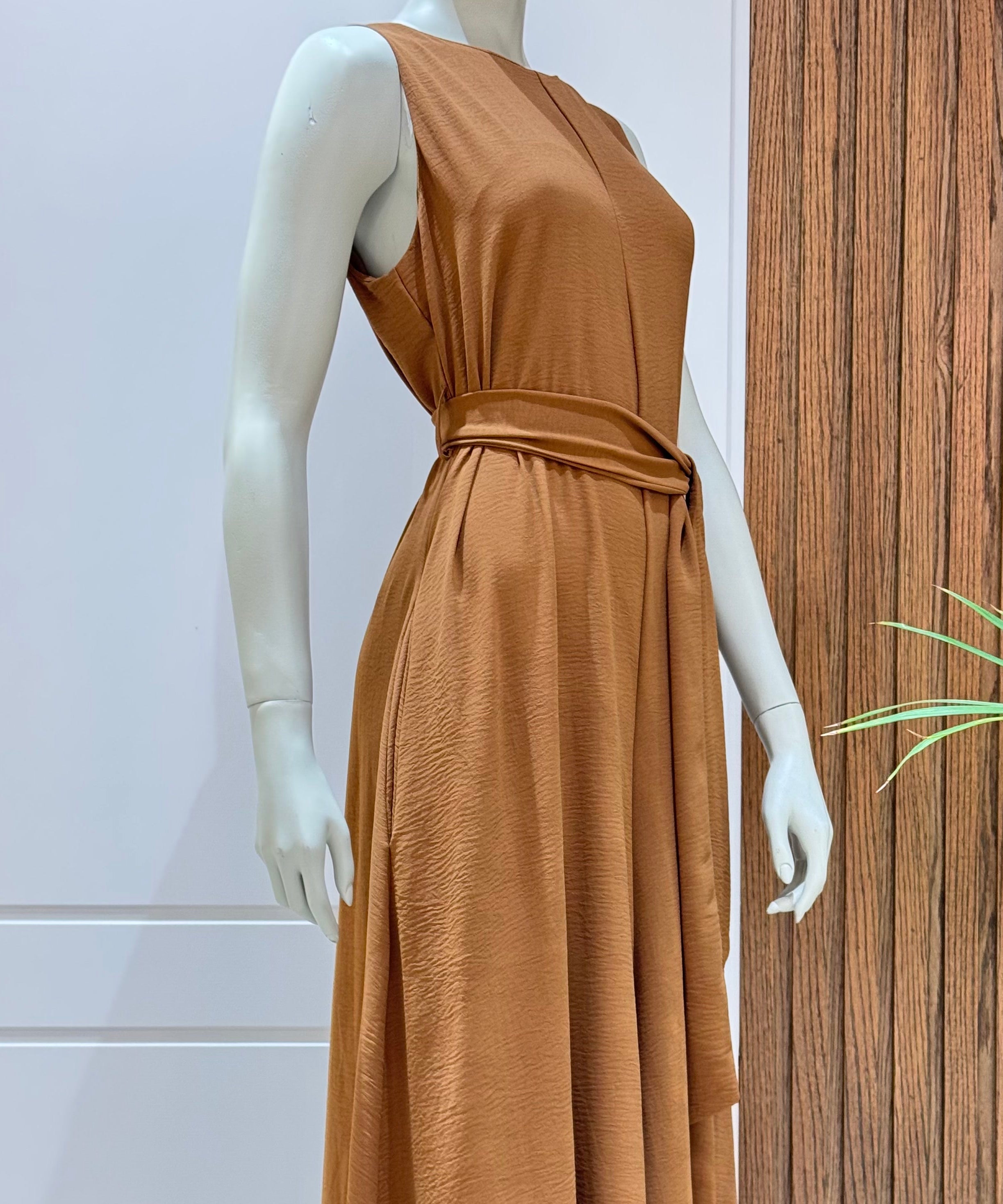 Jumpsuit-Cotton Viscose-BROWN