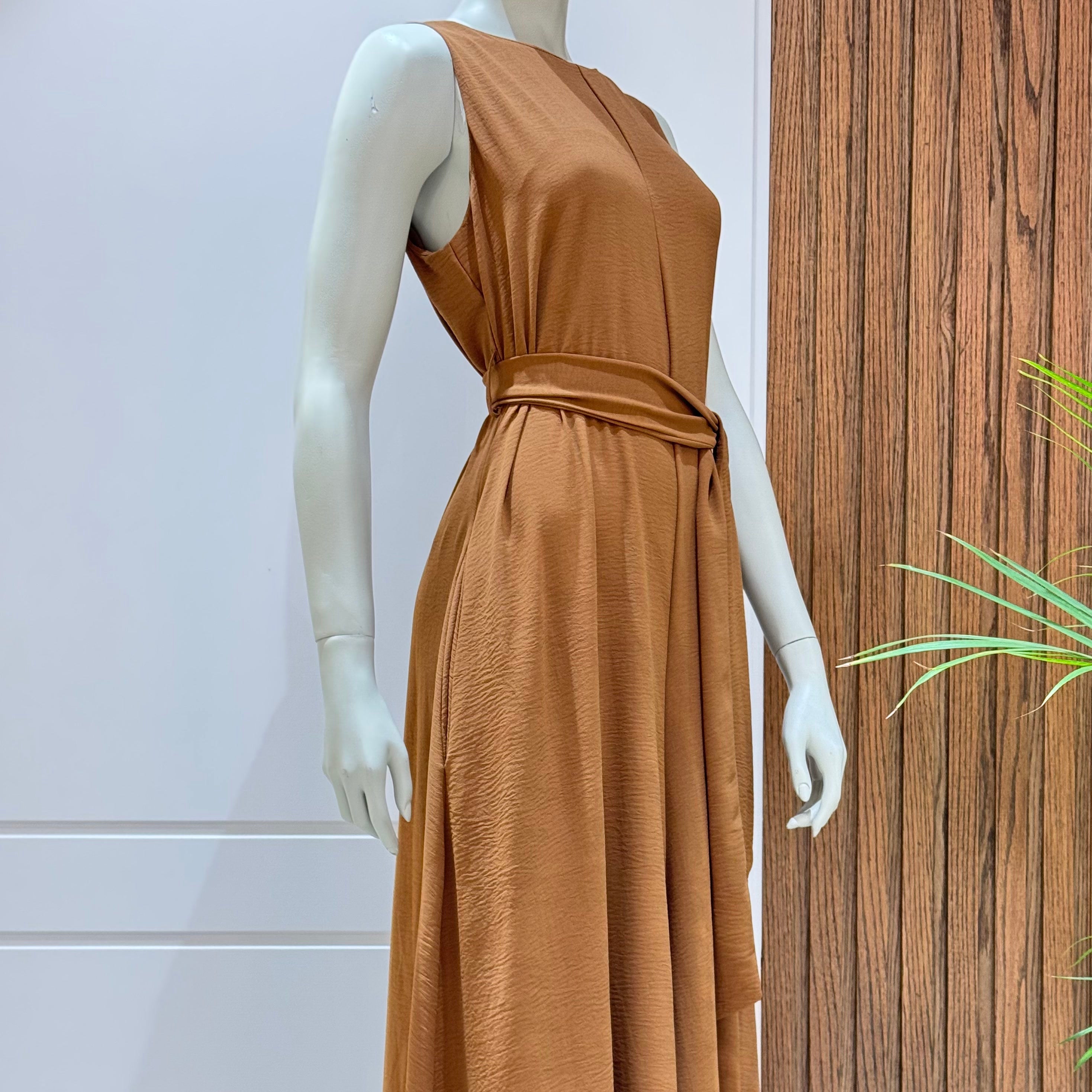 Jumpsuit-Cotton Viscose-BROWN