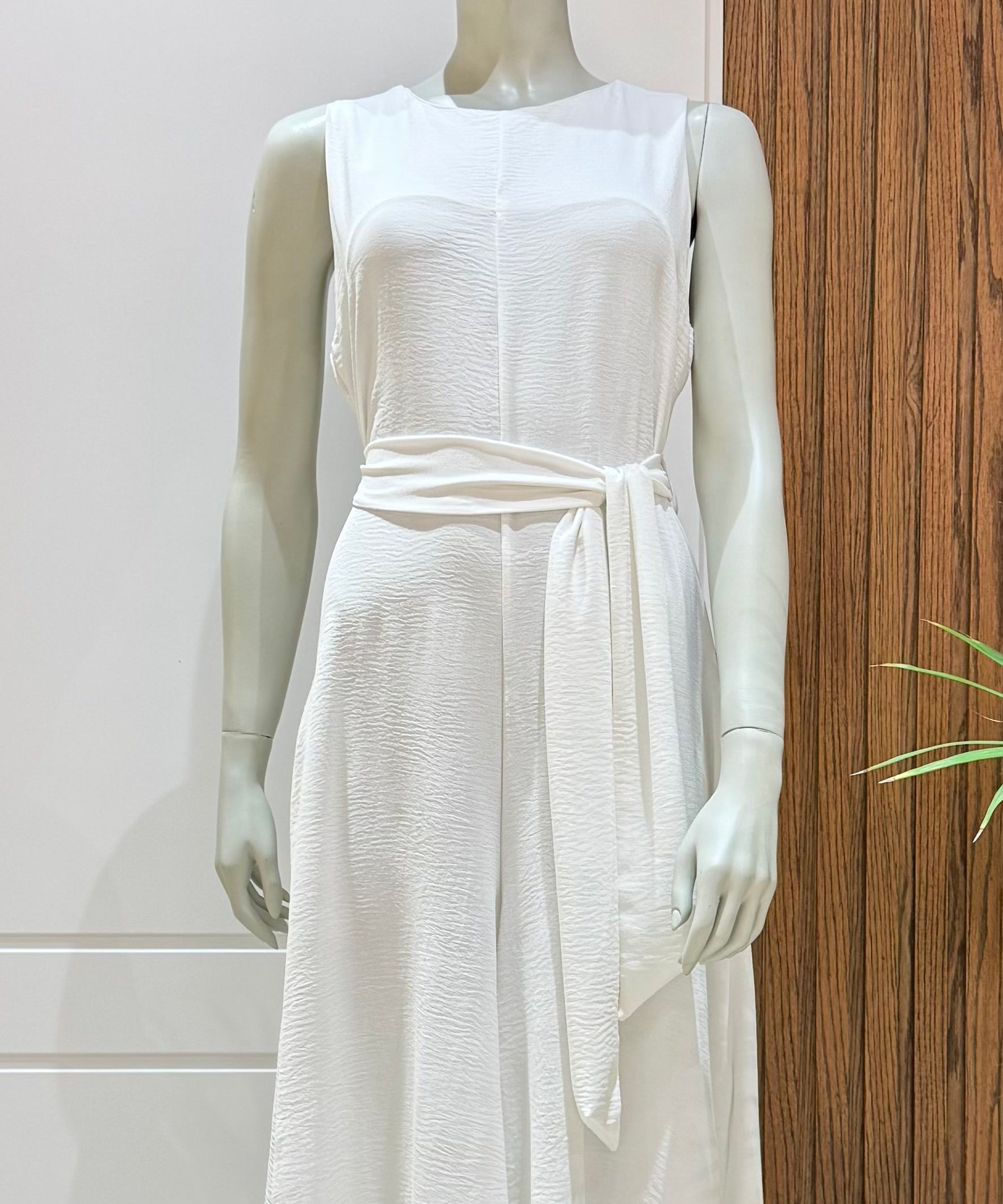 Jumpsuit-Cotton Viscose-OF WHITE