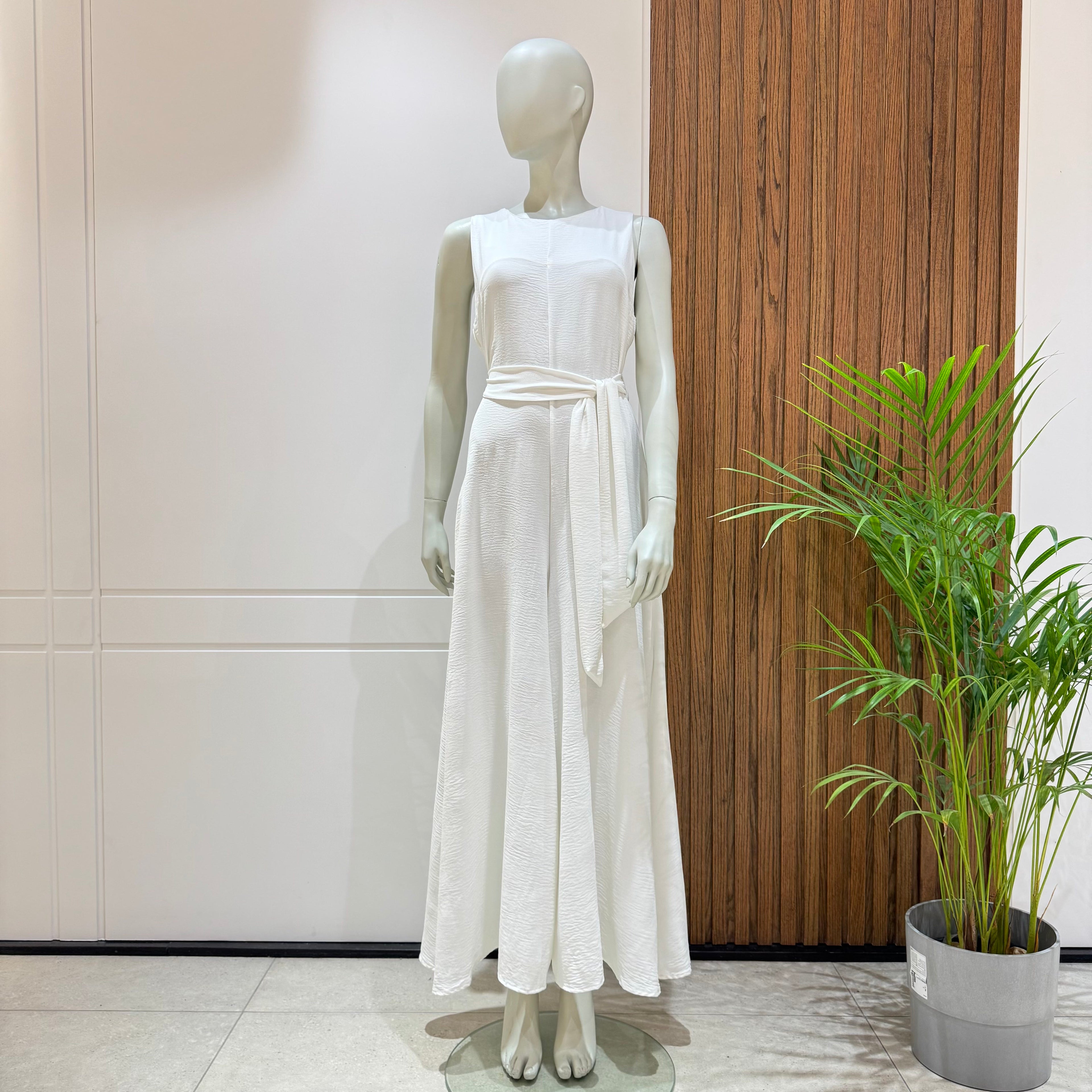 Jumpsuit-Cotton Viscose-OF WHITE