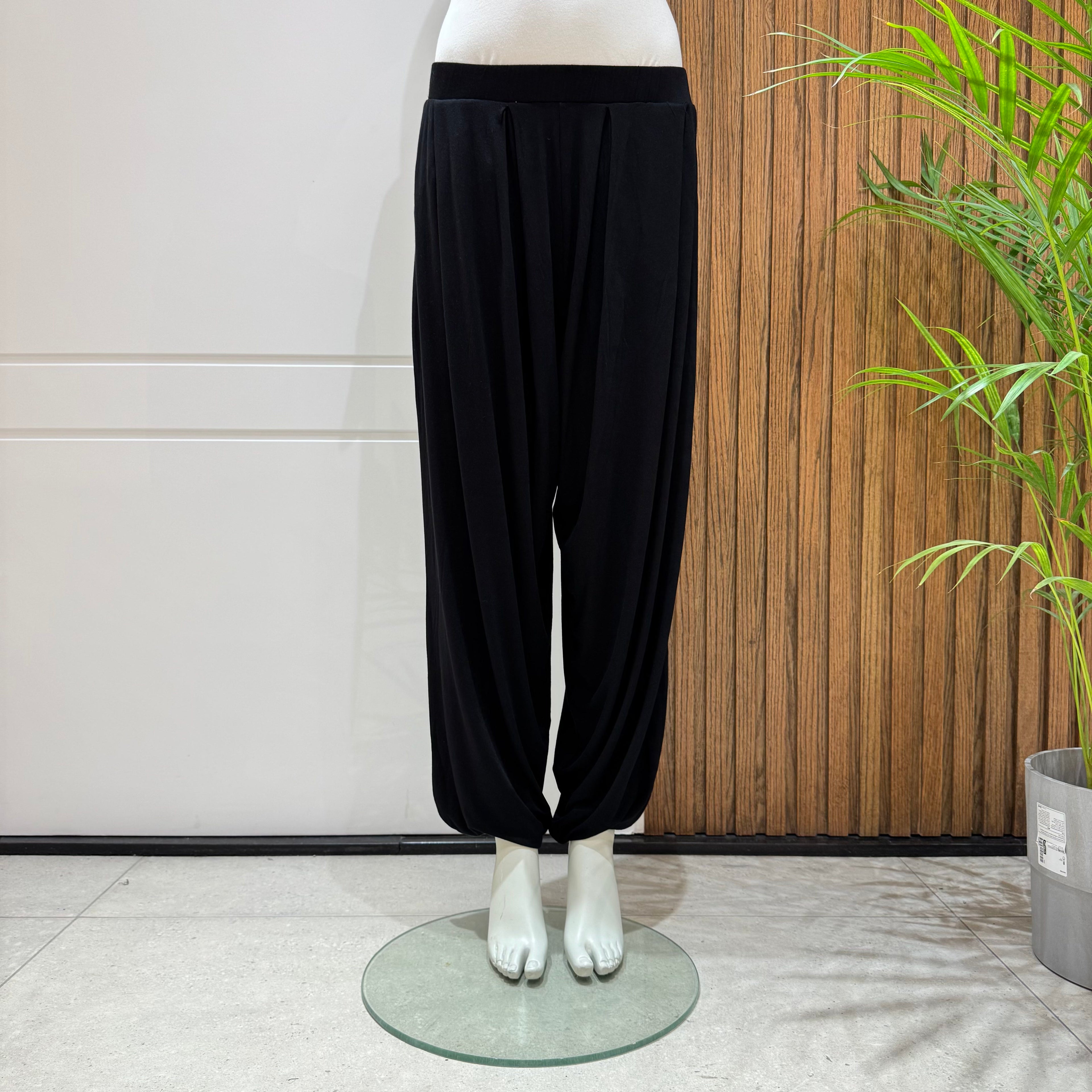 Trousers-Cotton Viscose-BLACK