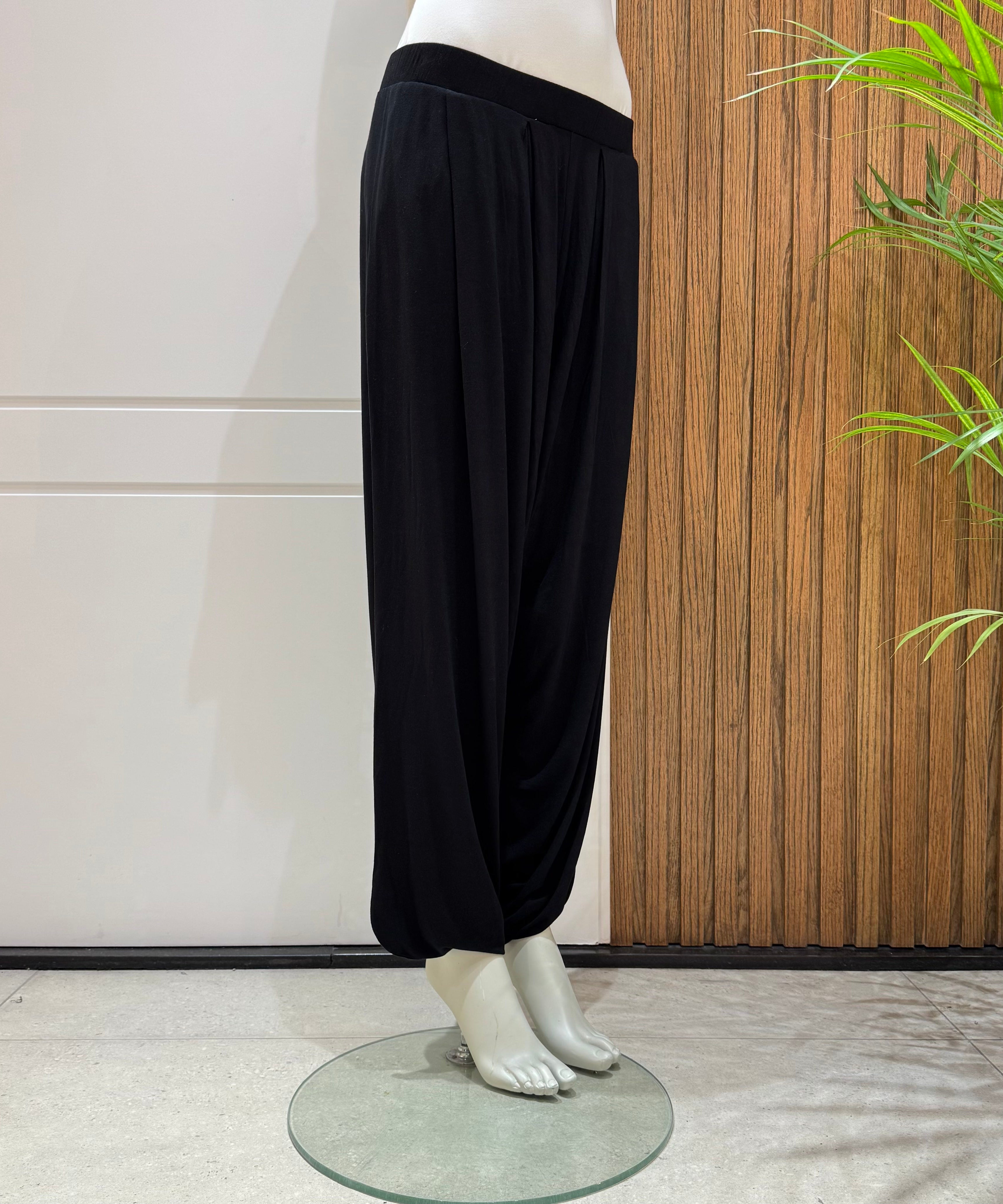 Trousers-Cotton Viscose-BLACK