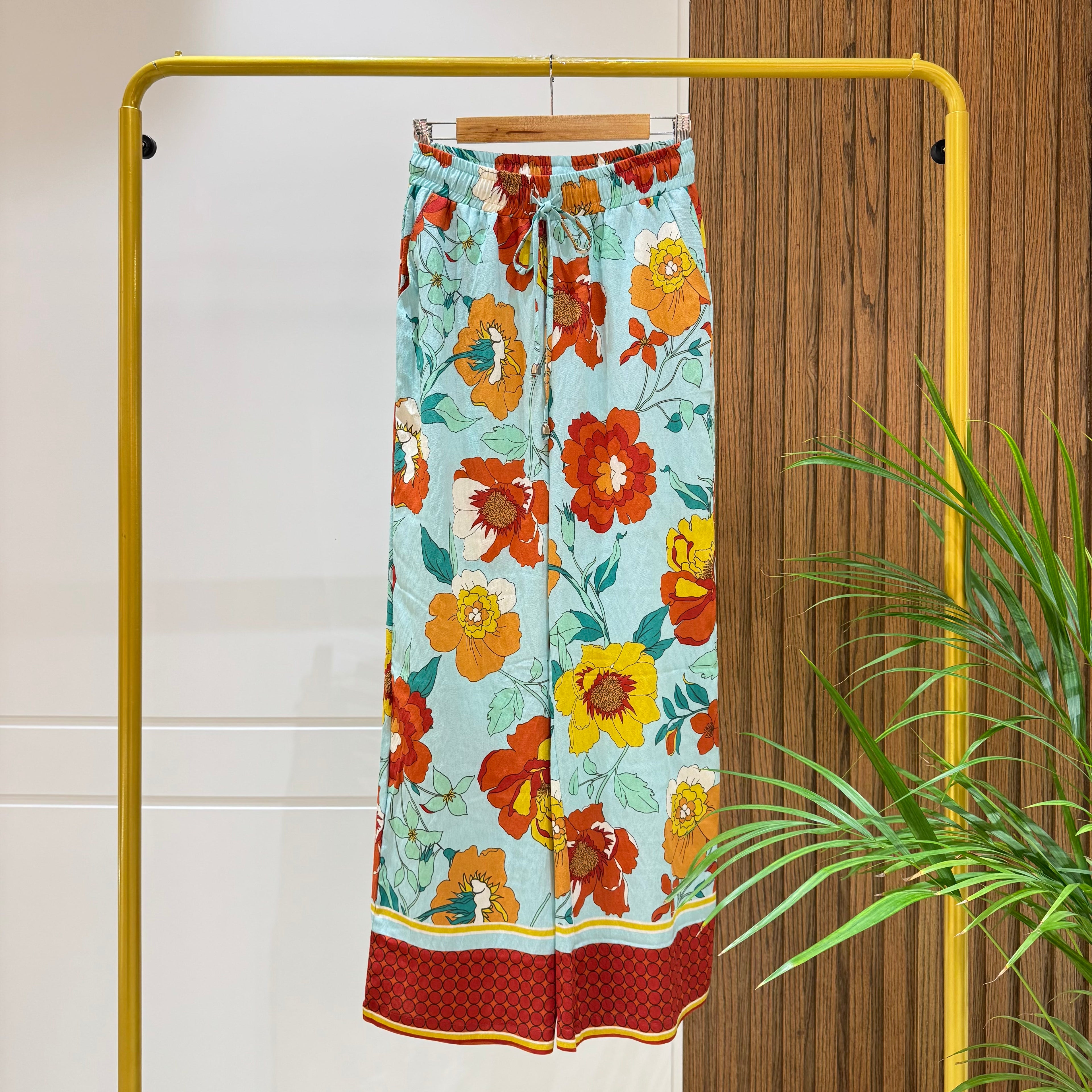 Trousers-Cotton Viscose-MINT