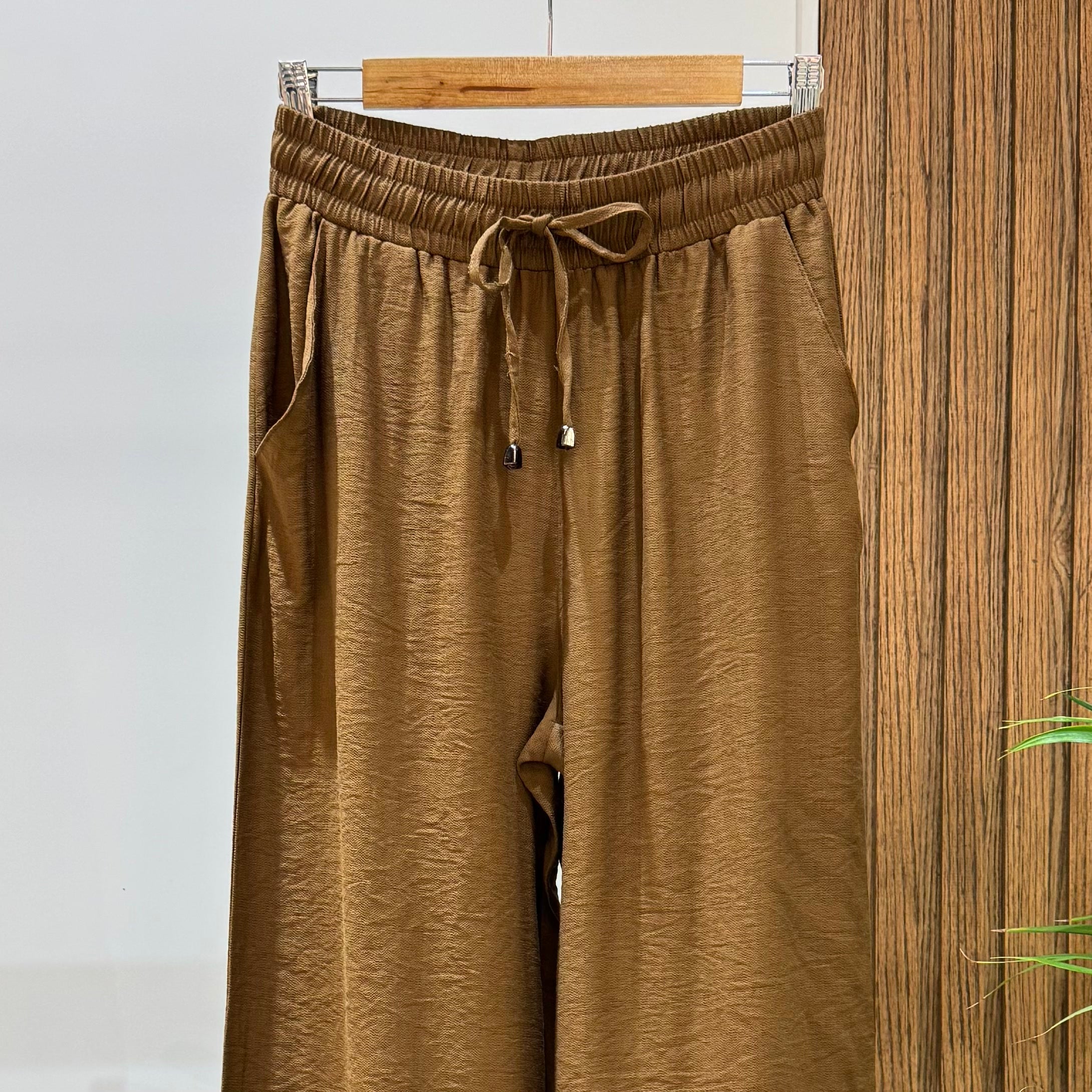 Trousers-Linen-BROWN