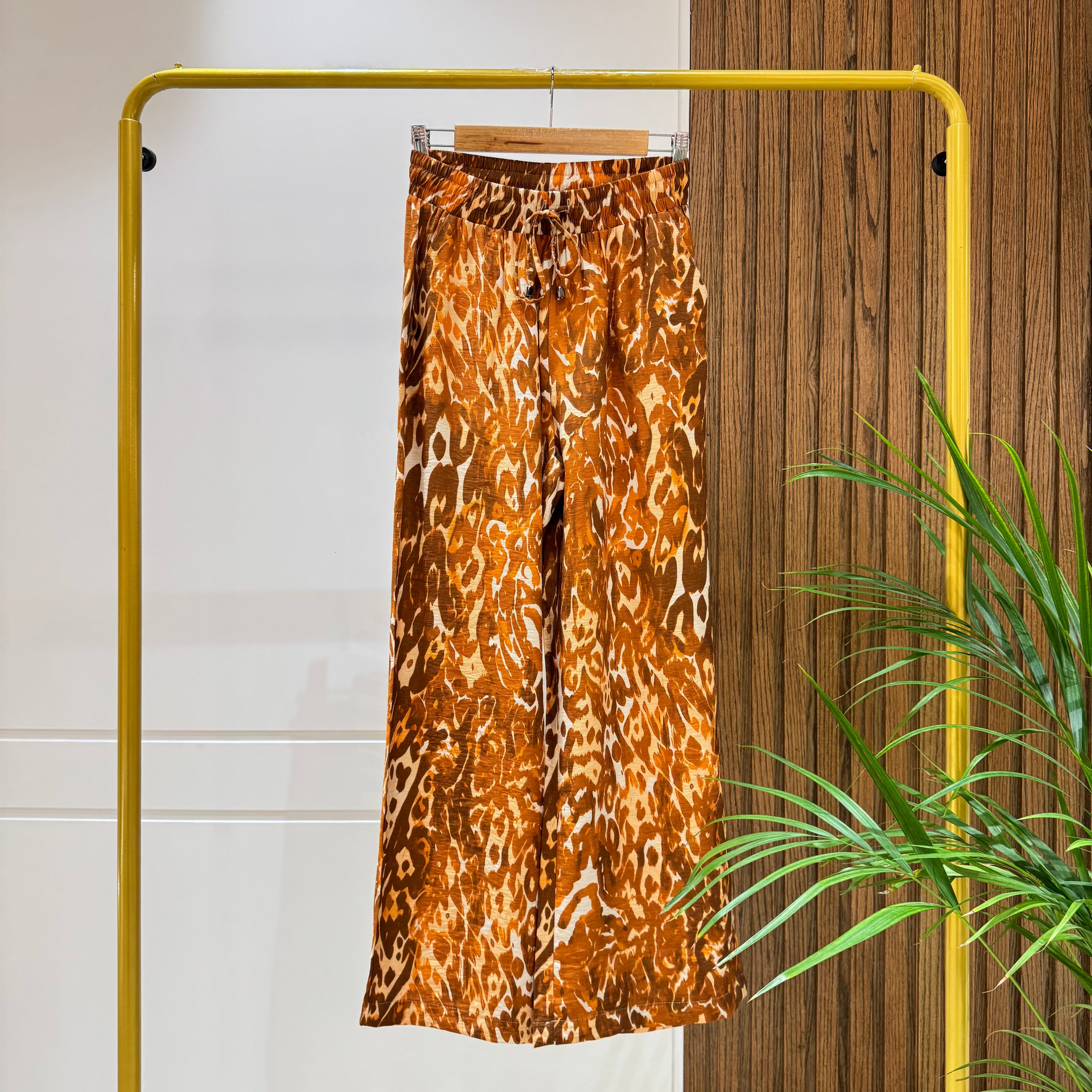 Trousers-Spanish Linen -BROWN