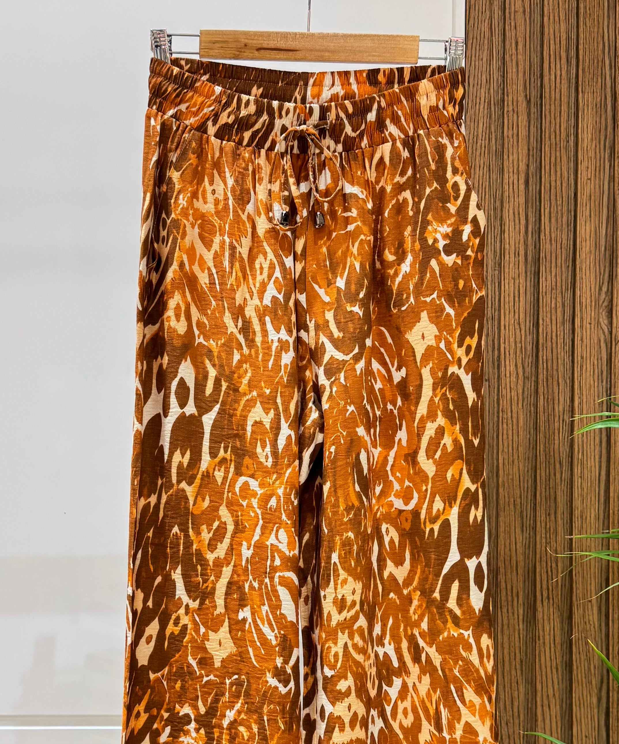 Trousers-Spanish Linen -BROWN