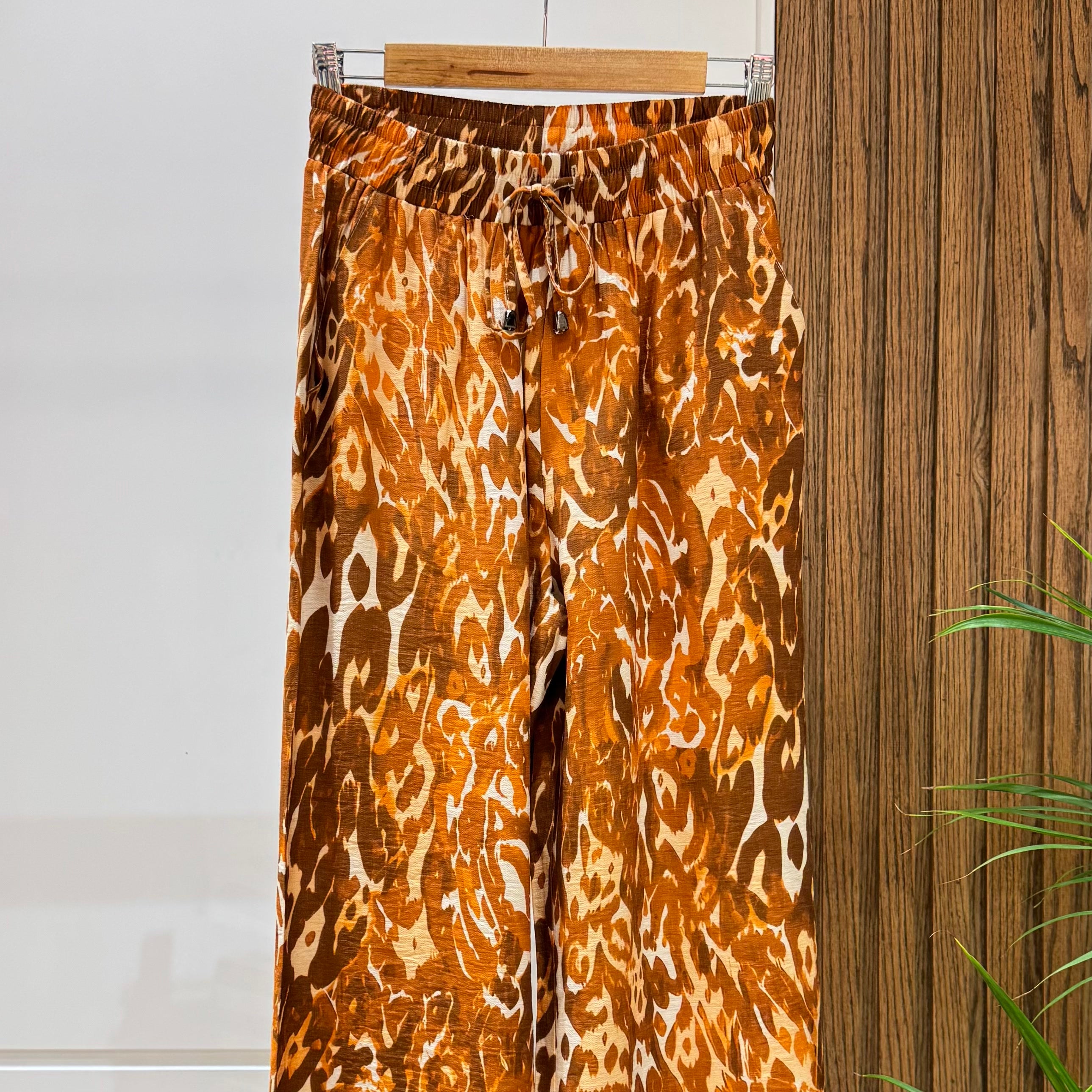 Trousers-Spanish Linen -BROWN