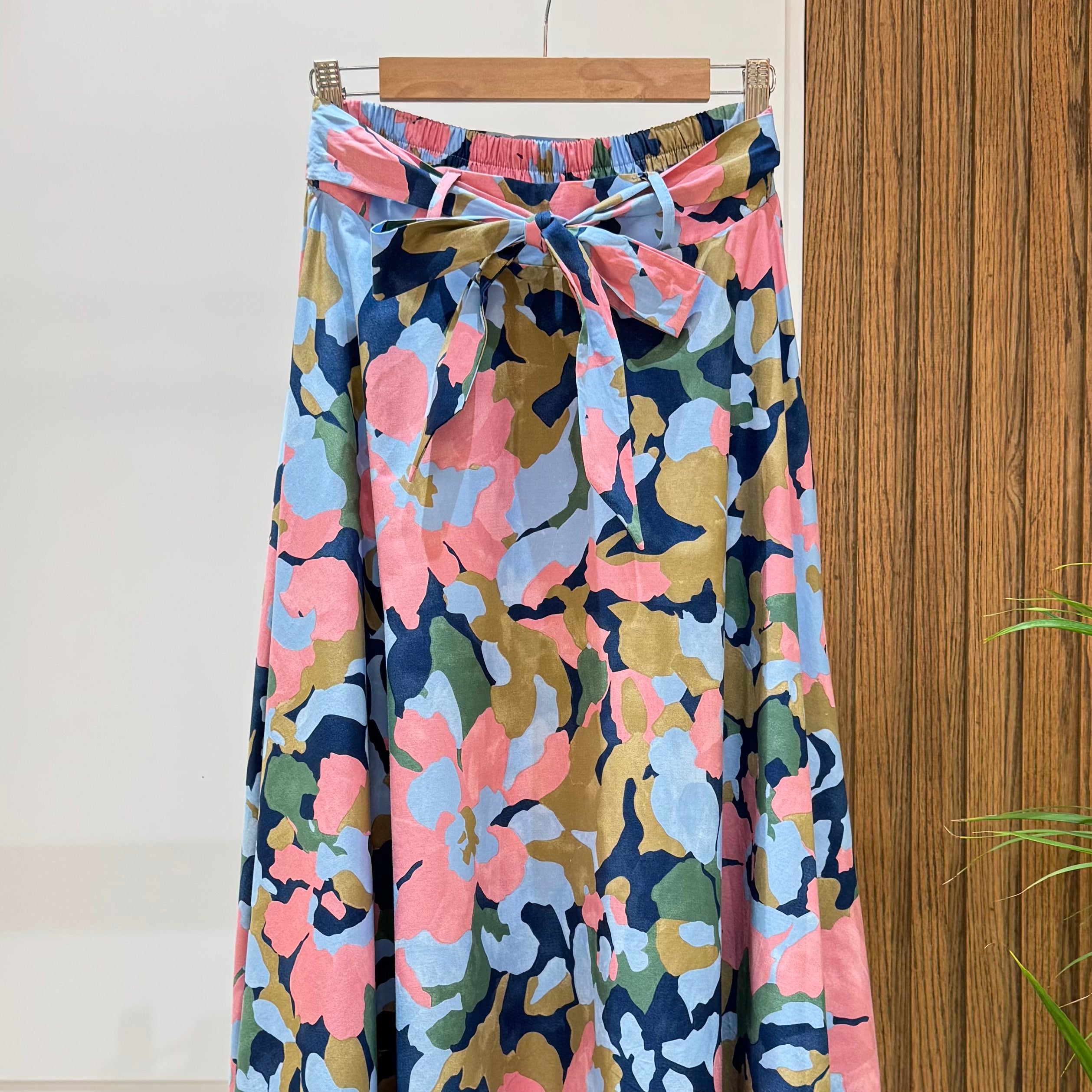 Skirt-Cotton Polyester-Sky Blue