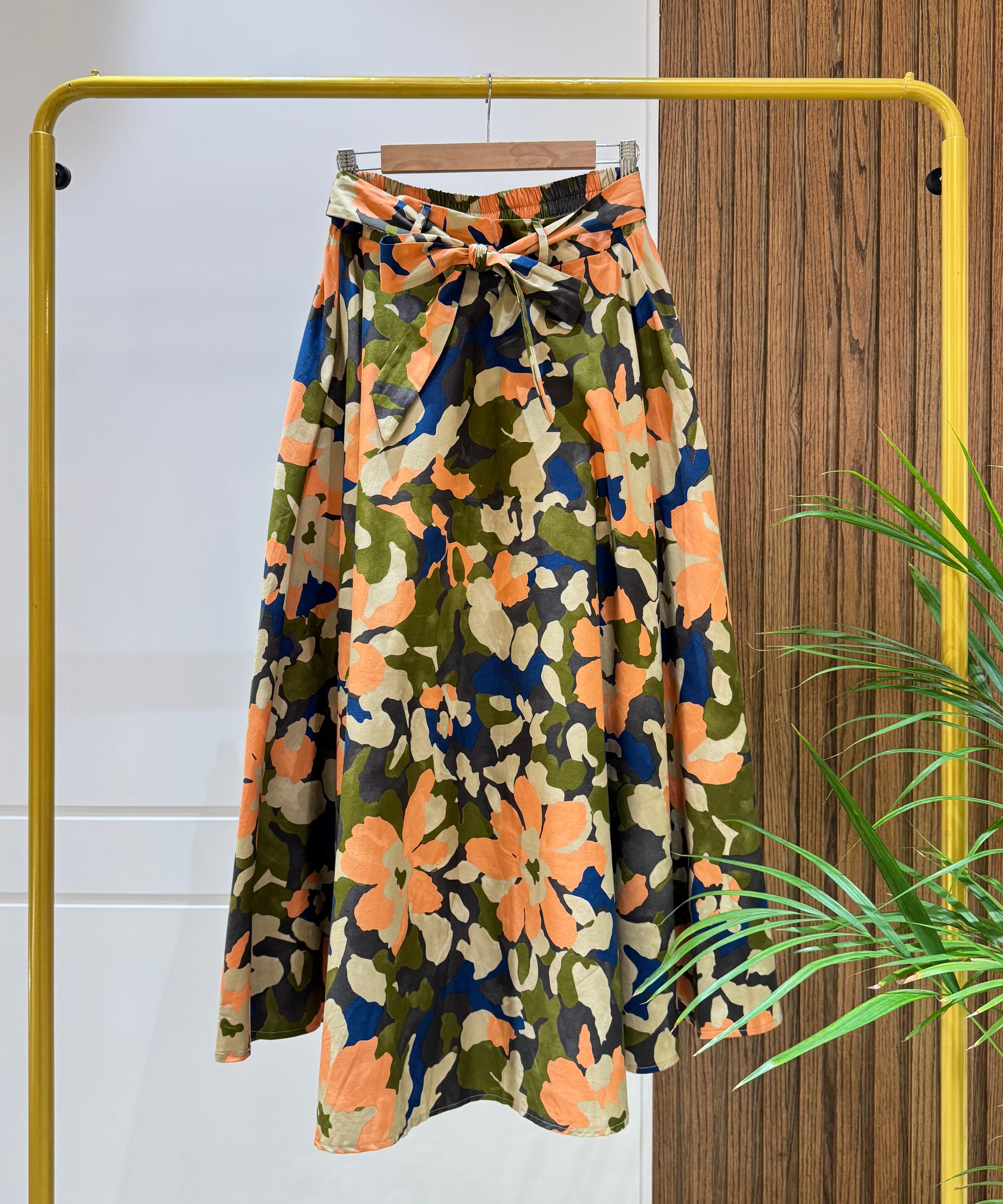 Skirt-Cotton Polyester-OLIVE