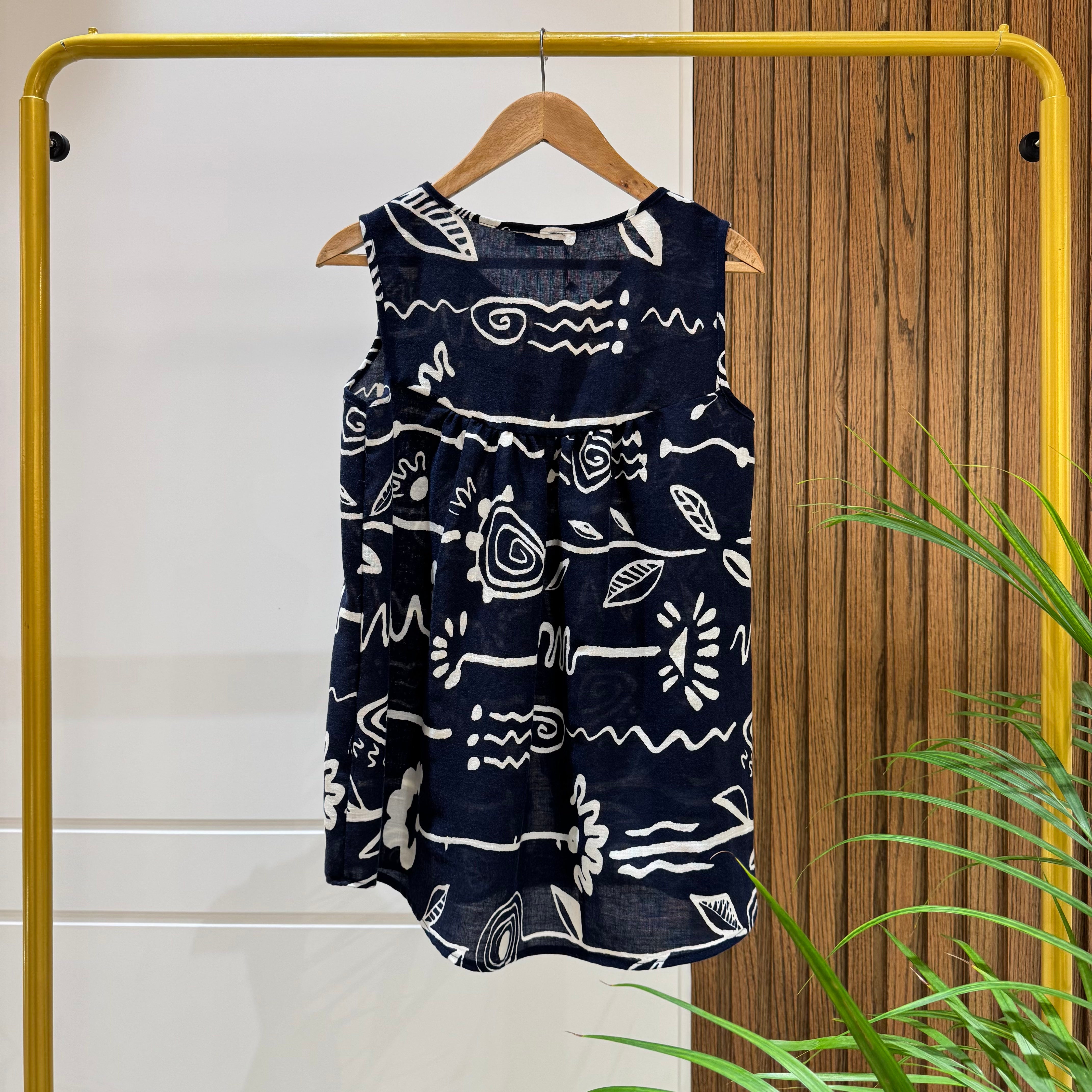 blouse-Linen-NAVY
