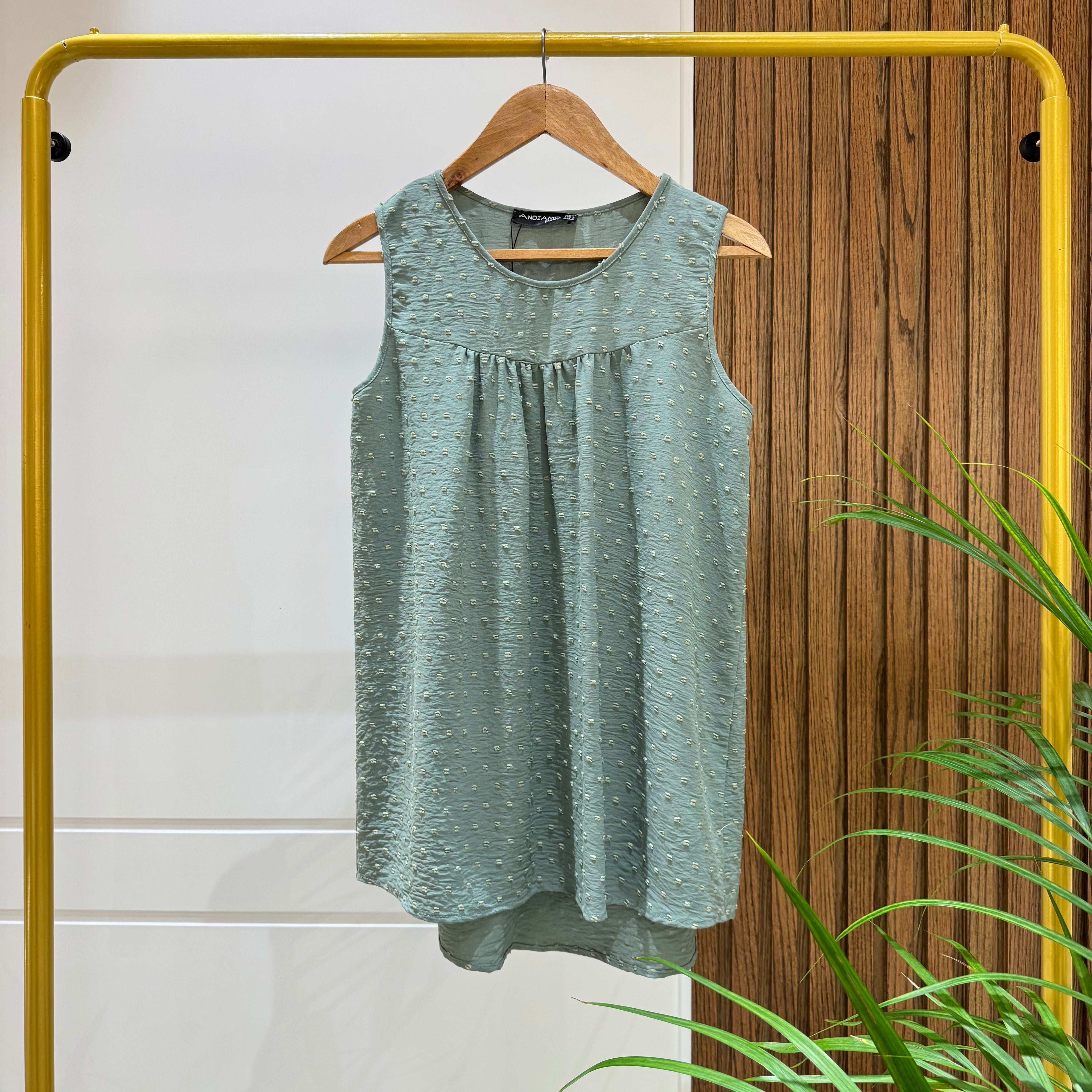 Blouse Cotton Viscose-GREEN