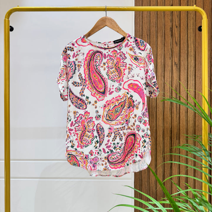 Blouse-Chiffon Crepe-FUSHIA