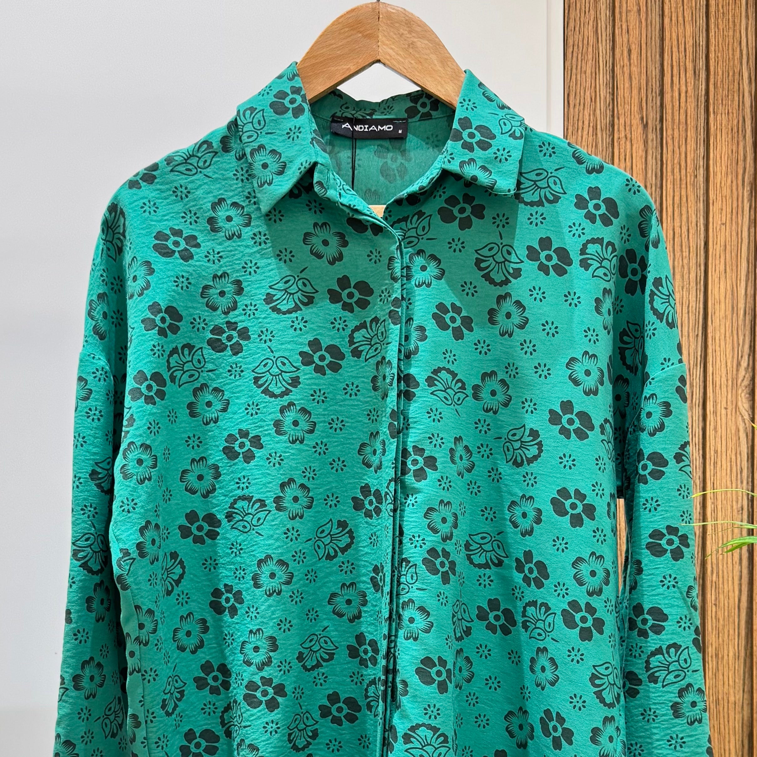Shirt-Cotton Polyester-GREEN