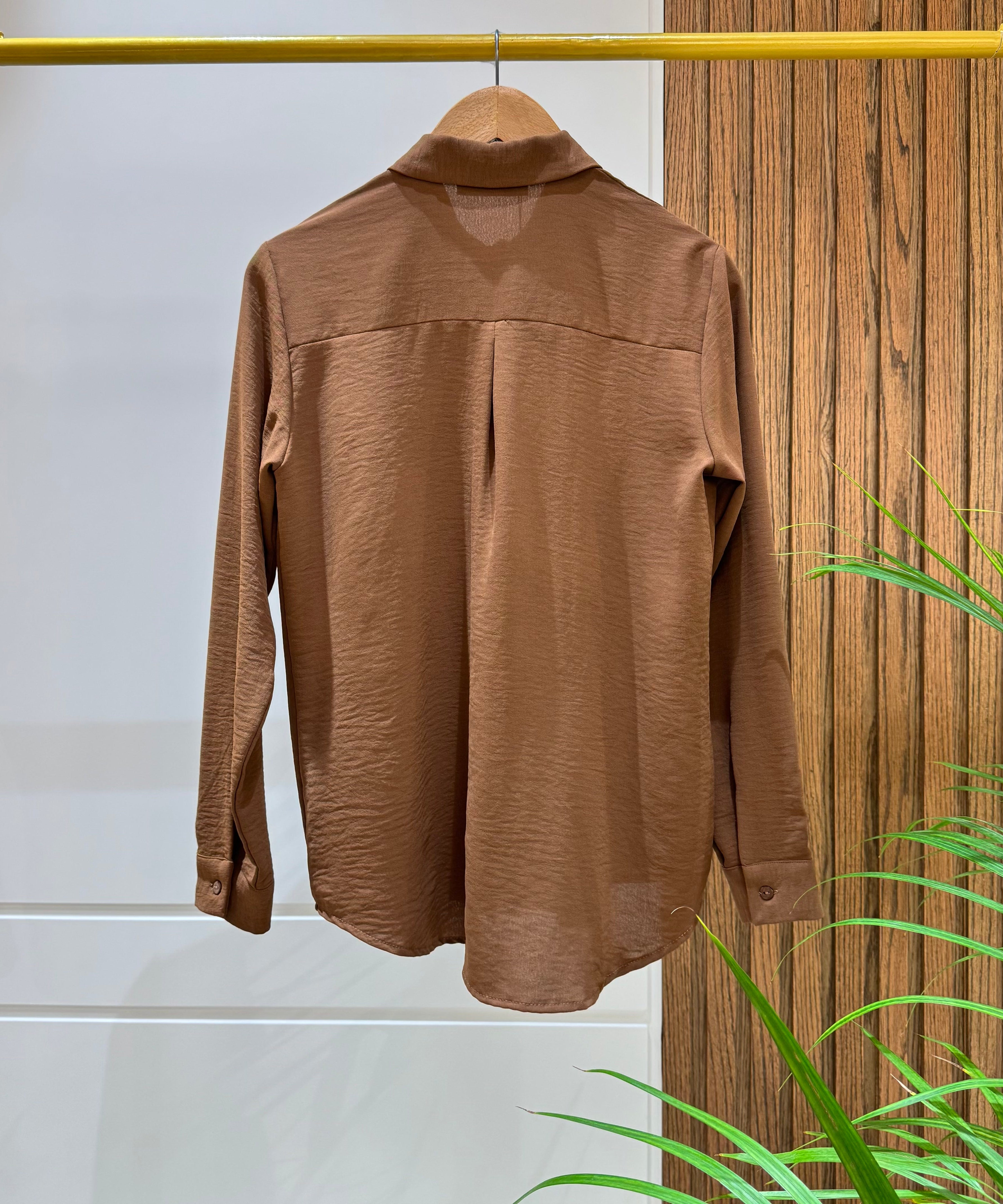 Shirt-Cotton Viscose-BROWN