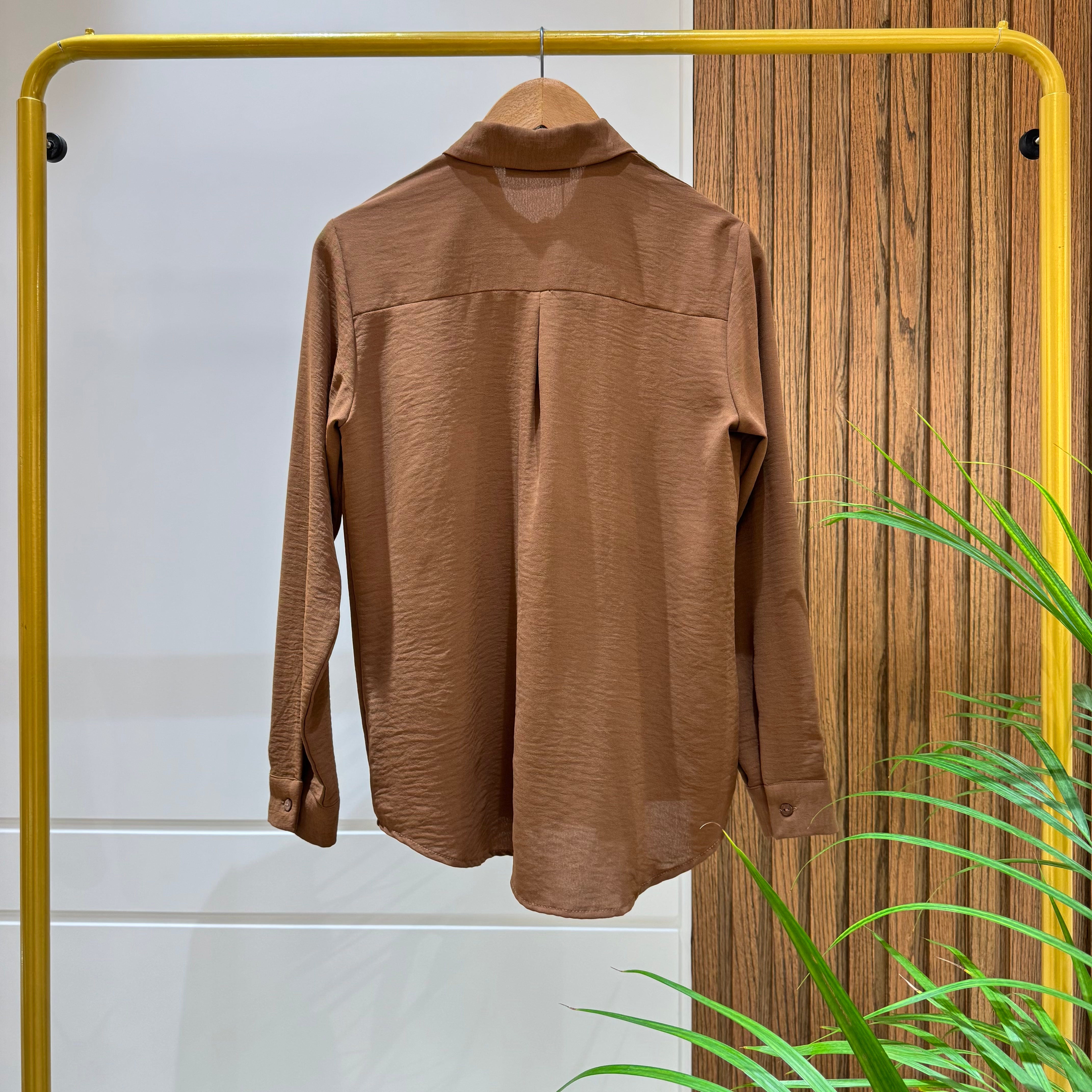 Shirt-Cotton Viscose-BROWN