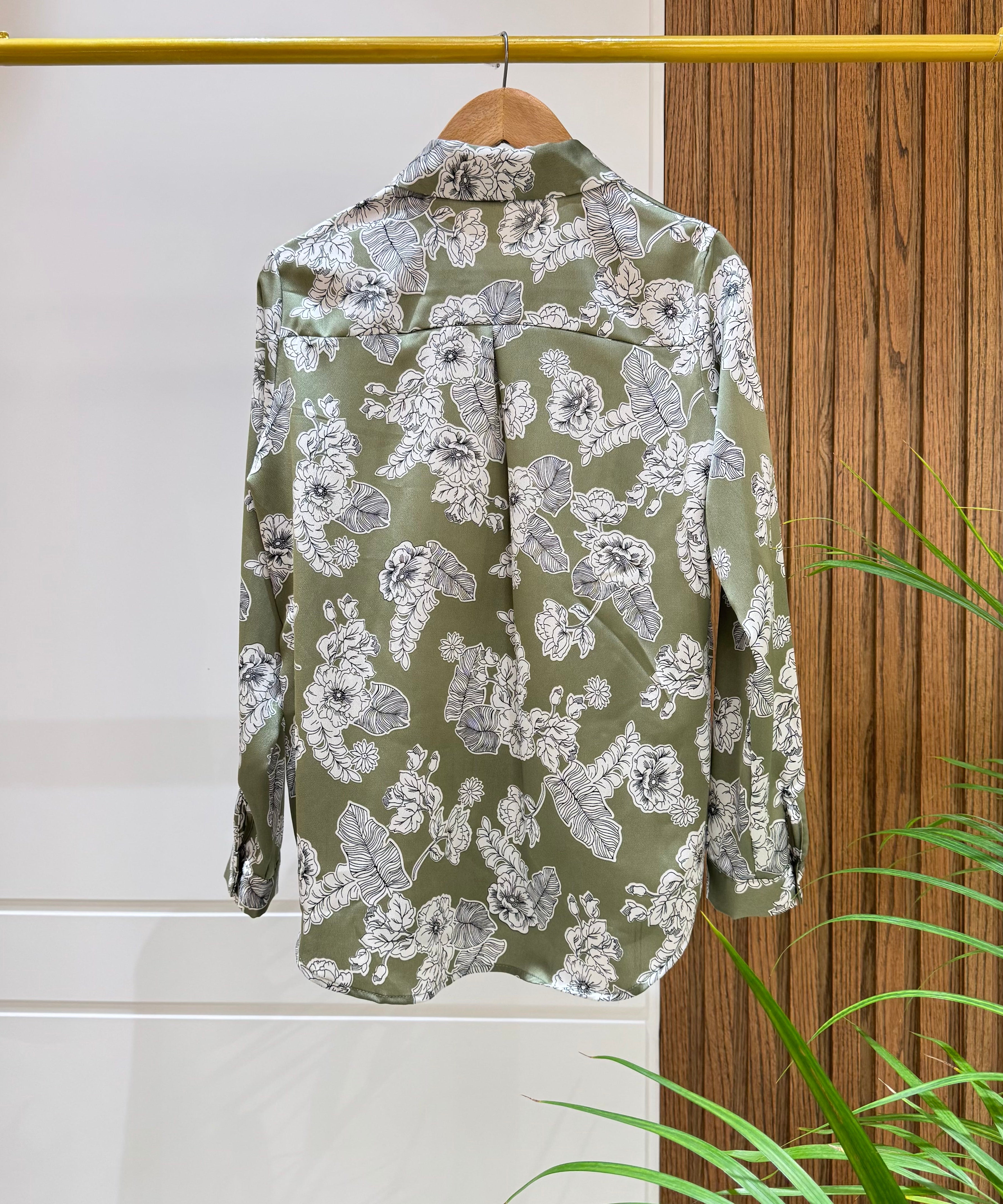 Shirt-satin-OLIVE