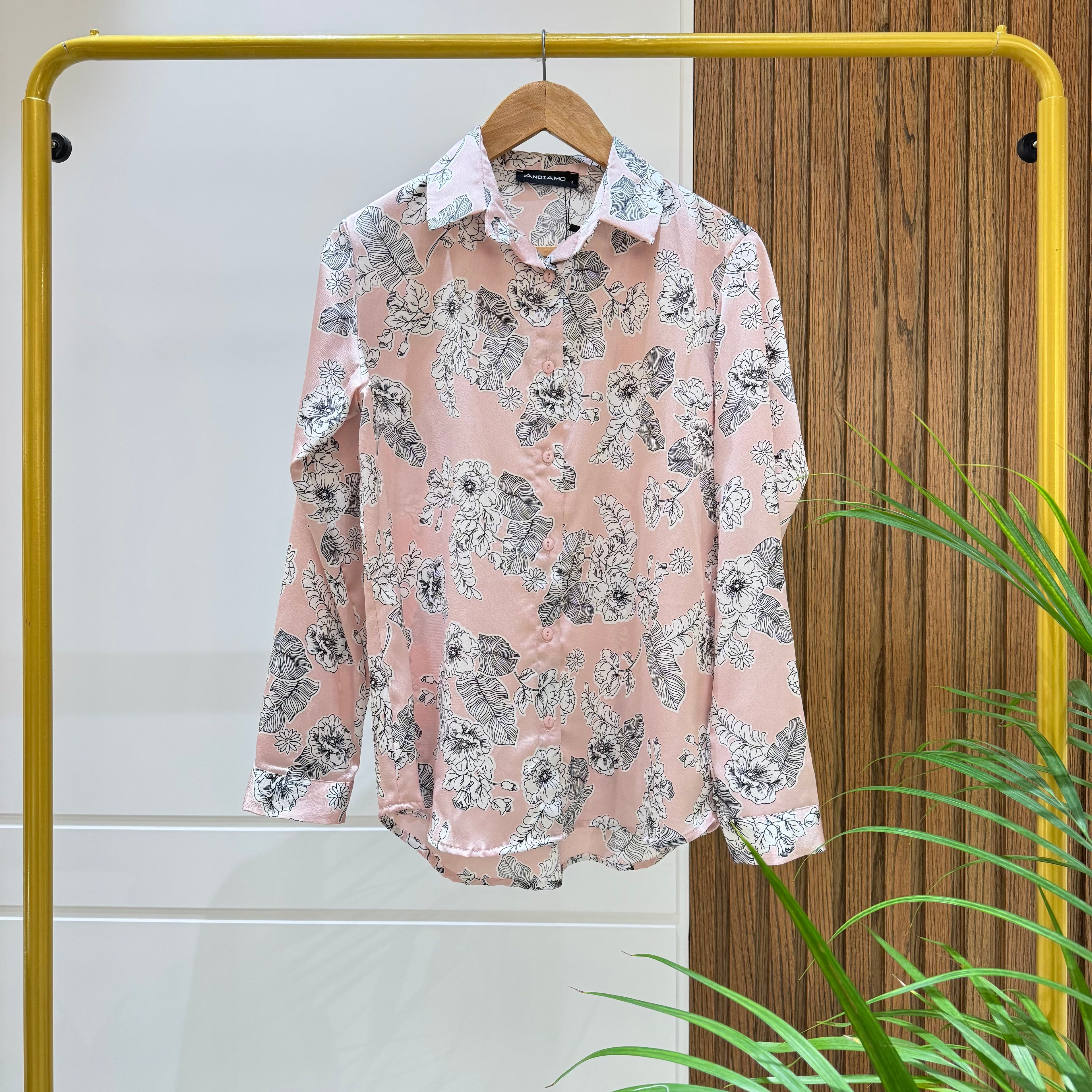 Shirt-satin-ROSE