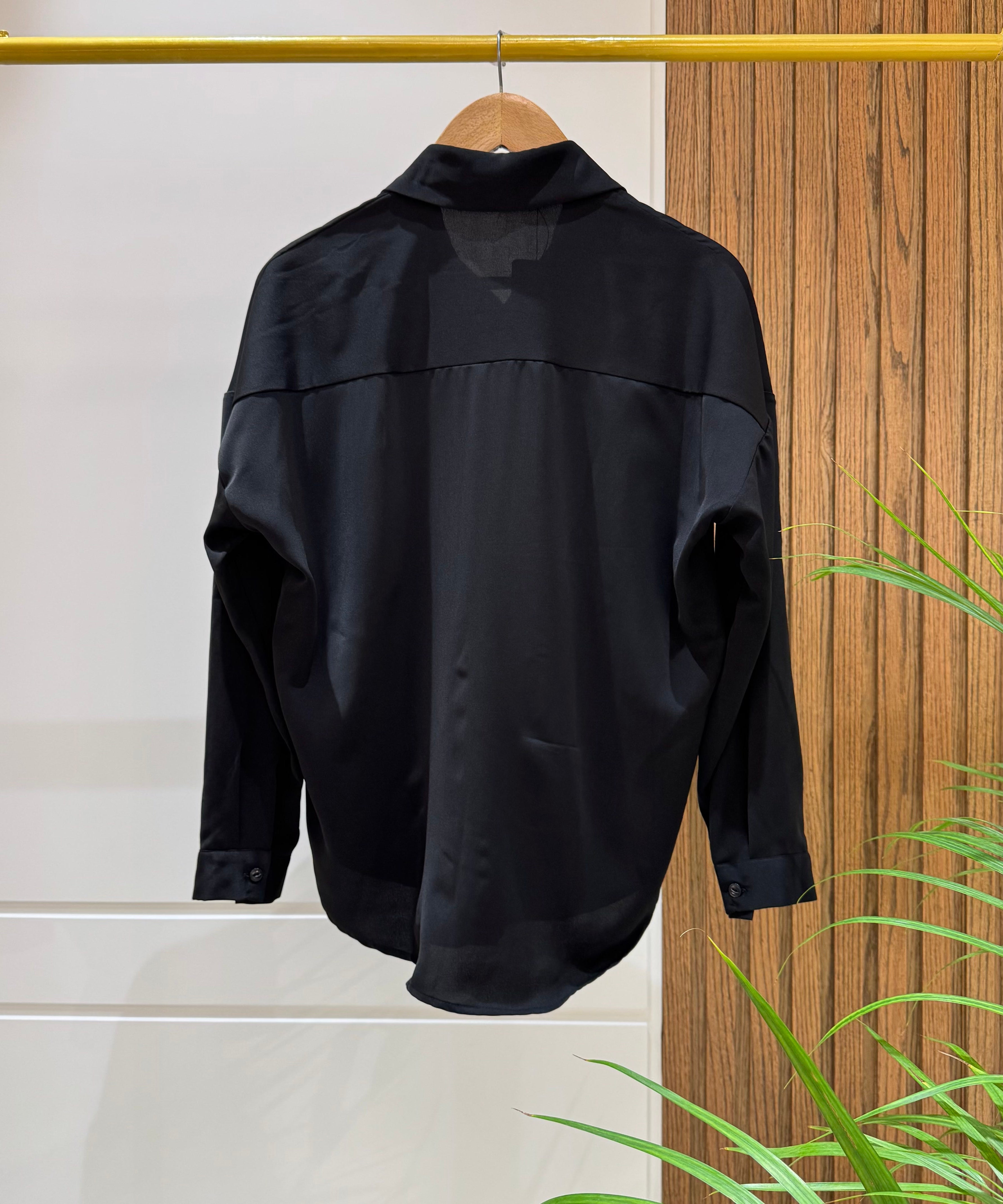 Shirt-Cotton Viscose-BLACK