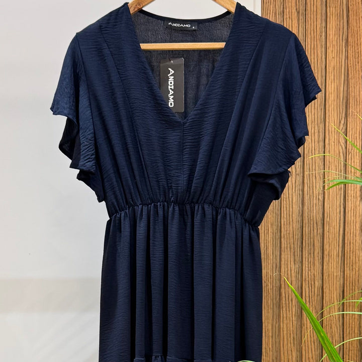 Dress-Cotton Viscose-NAVY