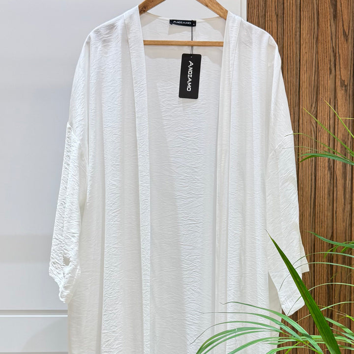 Cardigan-Cotton Viscose-WHITE