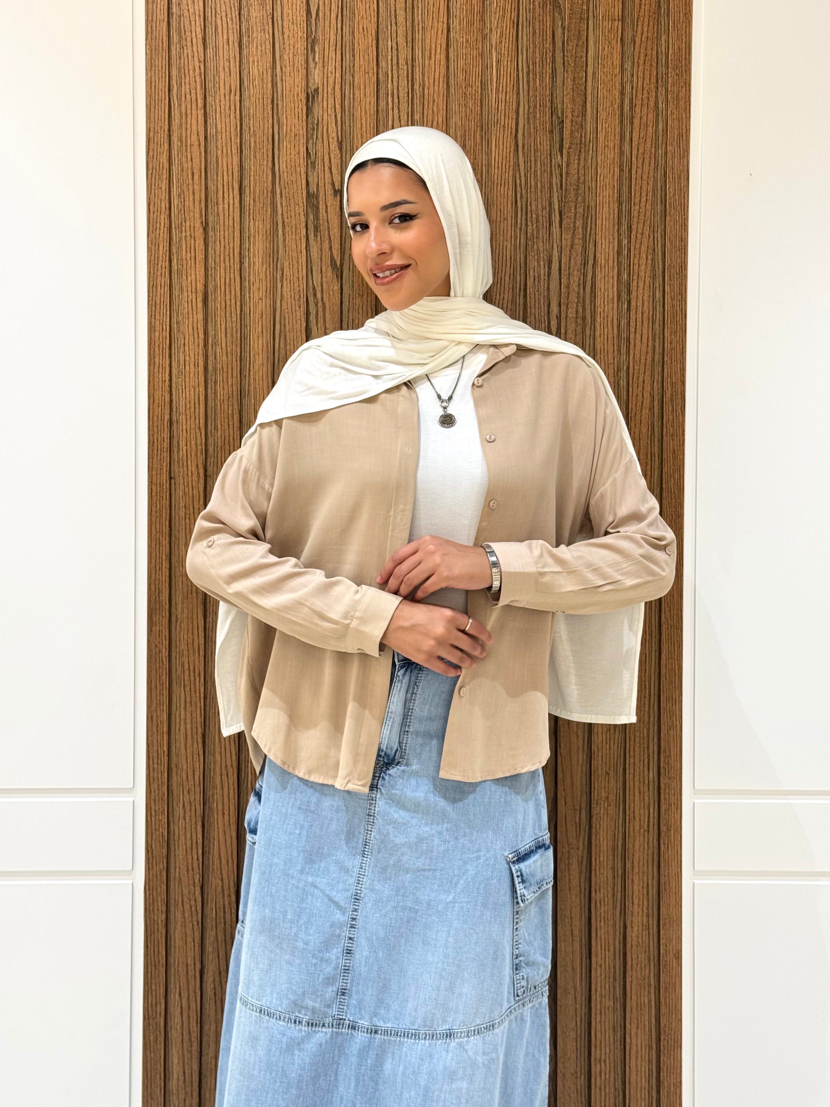 Shirt-Cotton Viscose-BEIGE