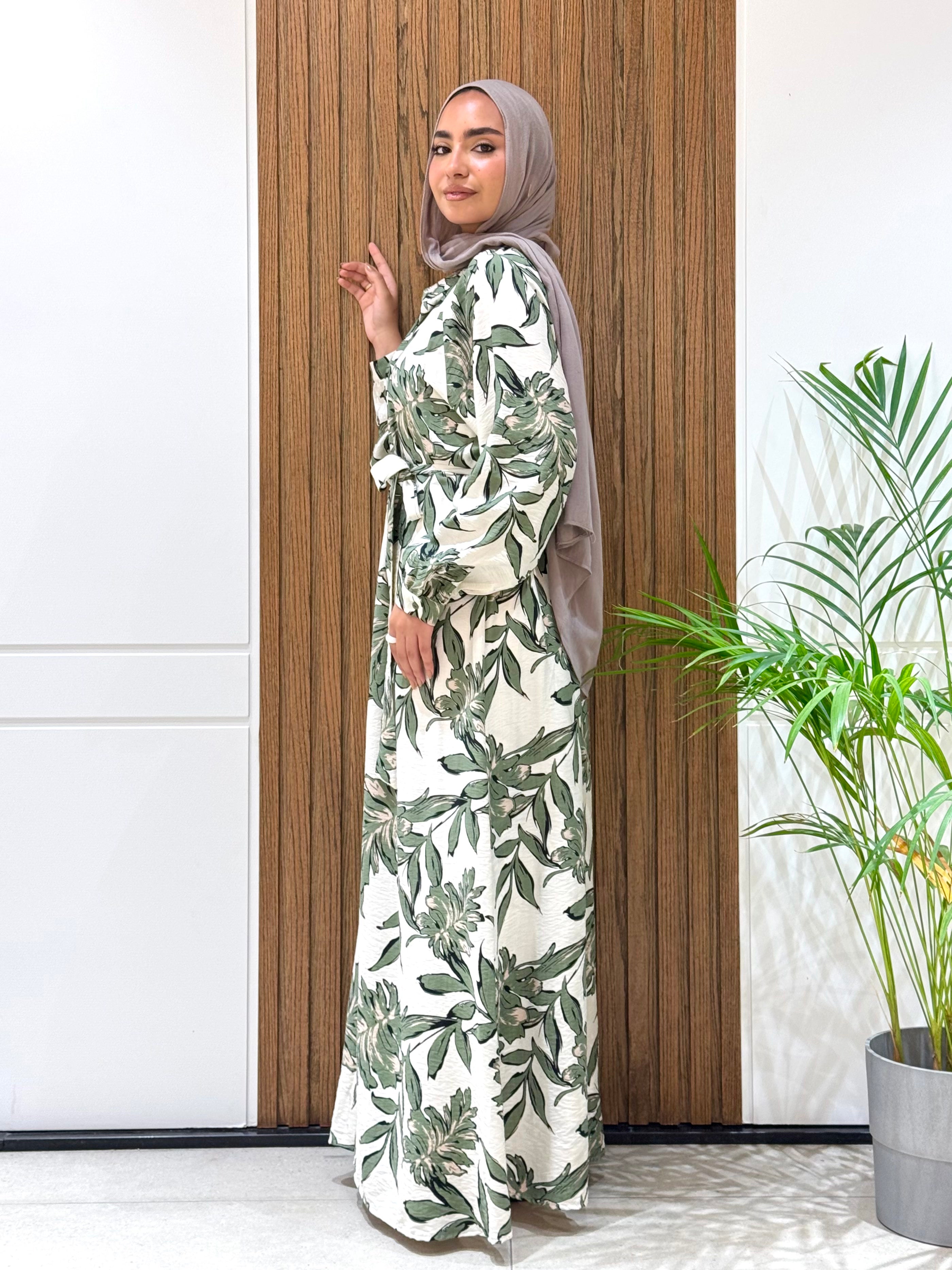 Dress-Spanish linen-OLIVE