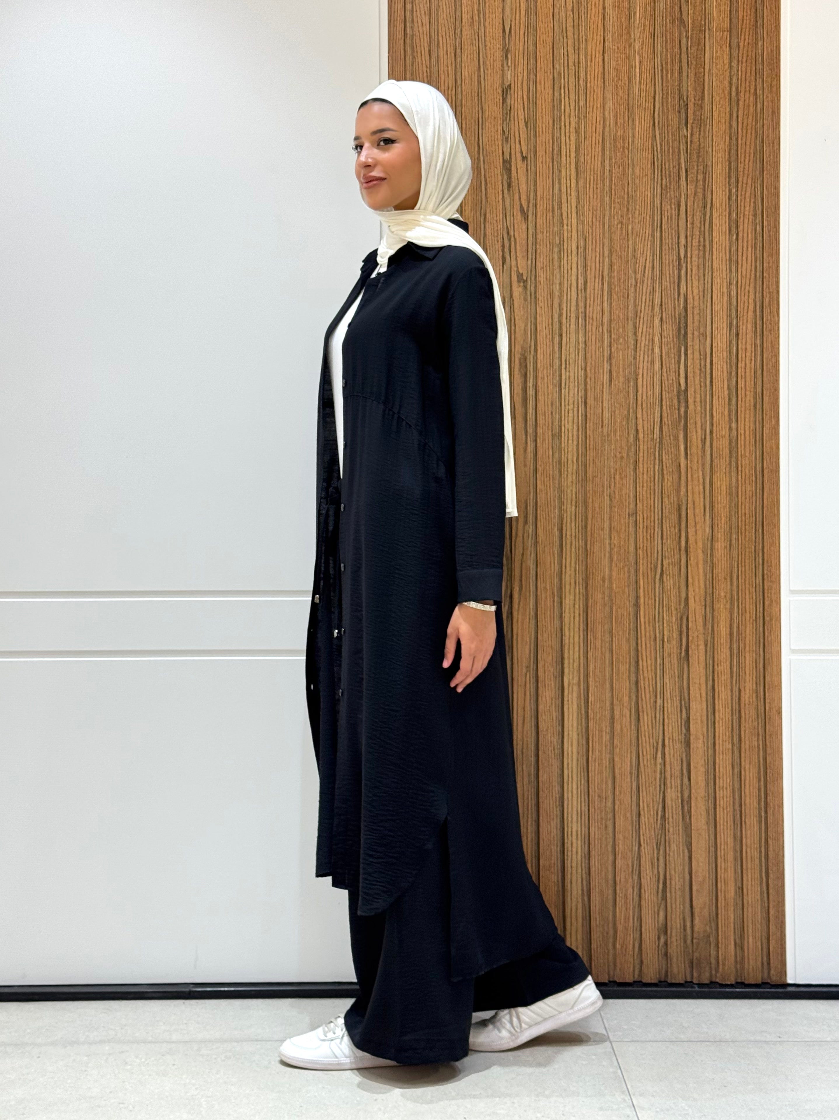 Versatile Long Tunic-Spanish Linen-Black