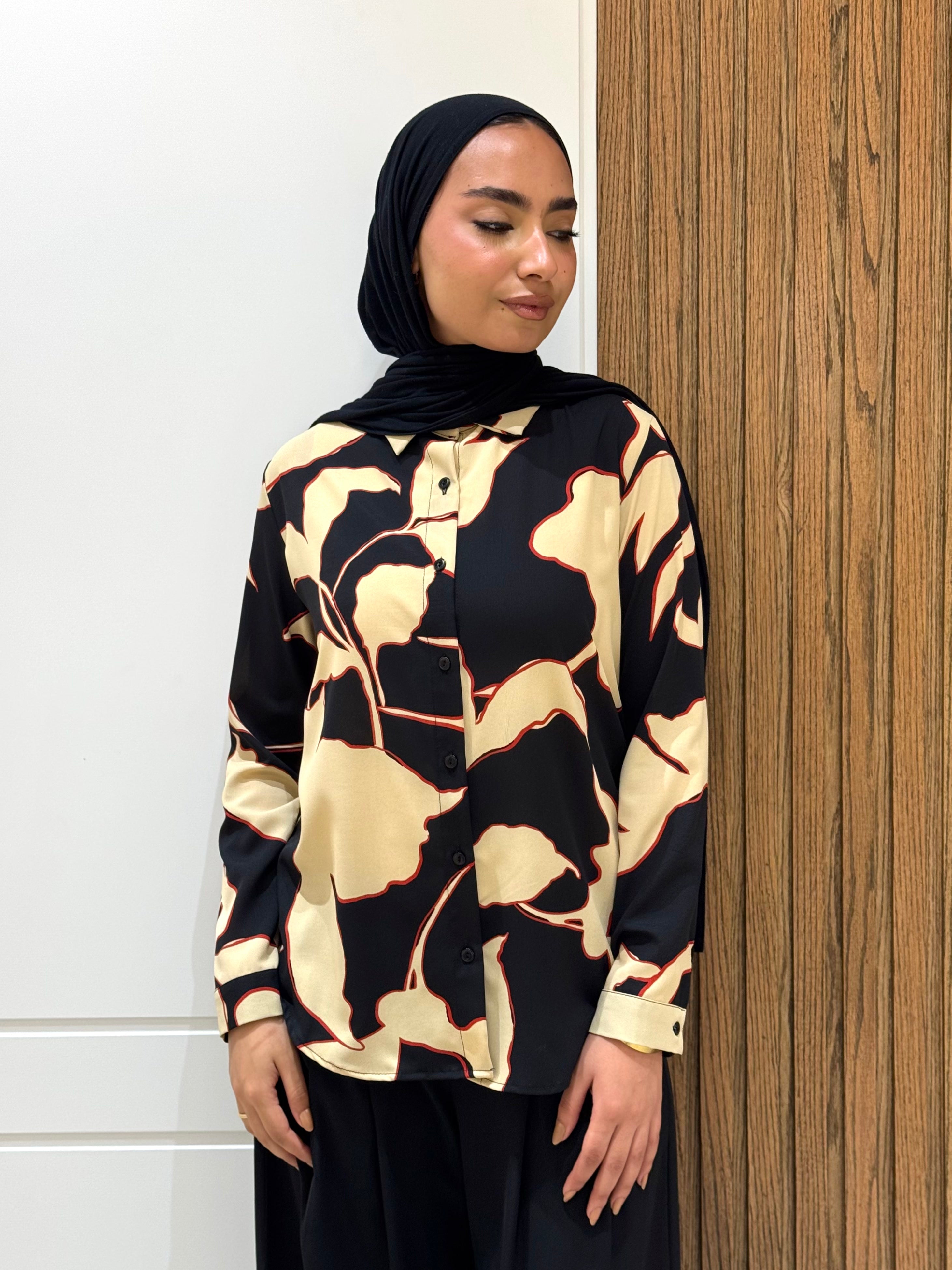 Shirt-Chiffon-BLACK