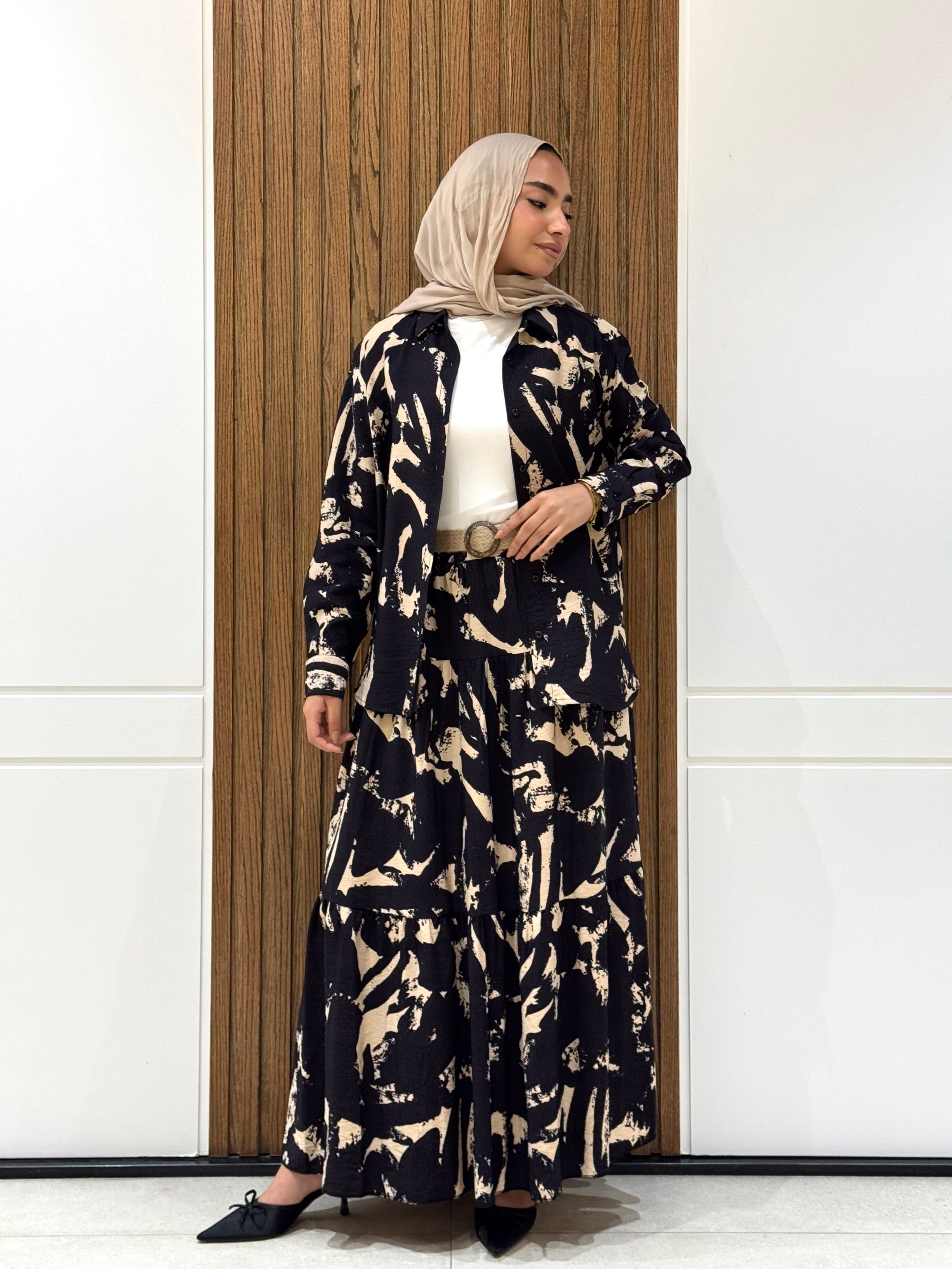 Skirt-Spanish Linen- Black