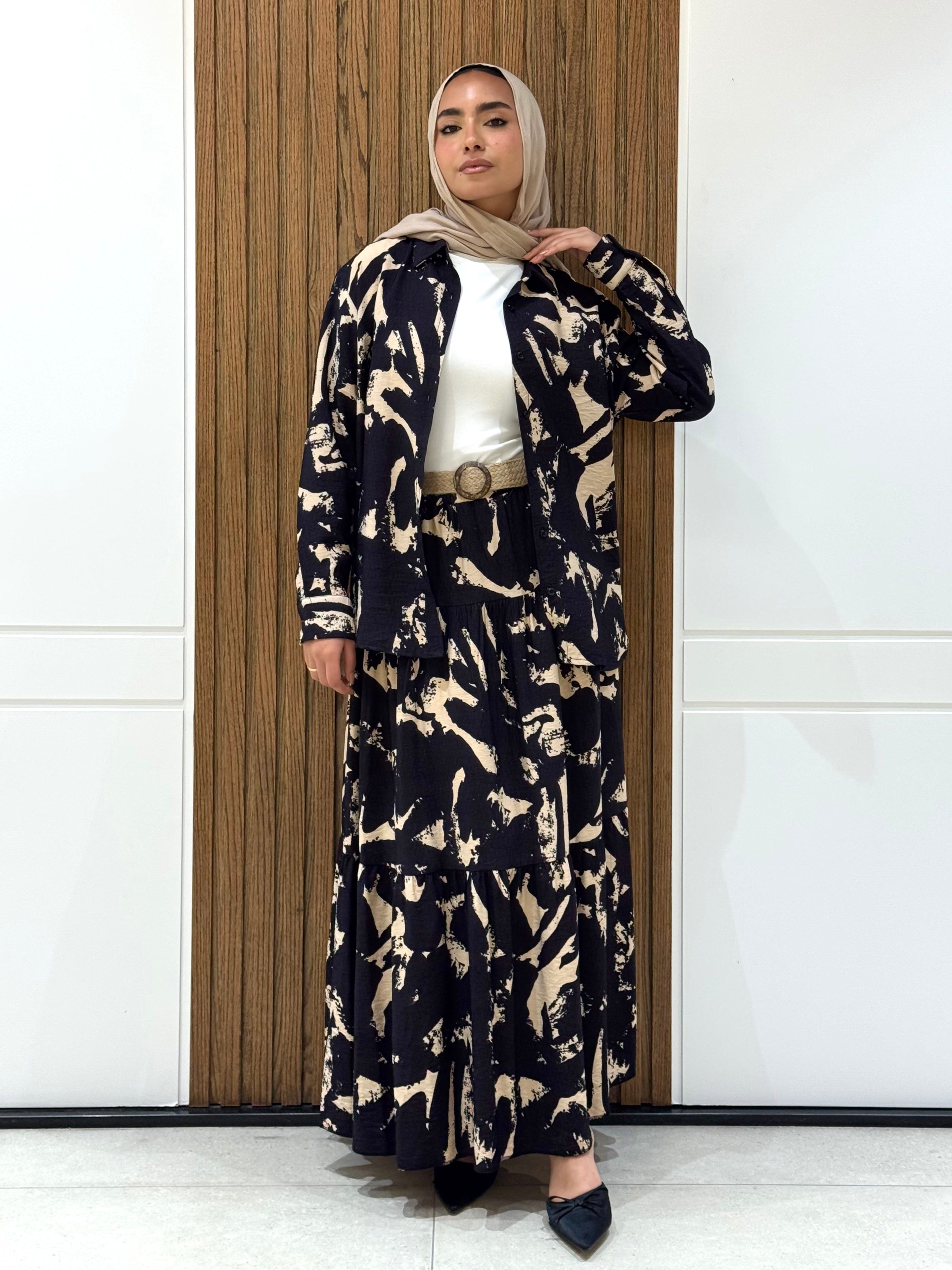 Shirt-spanish linen-BLACK