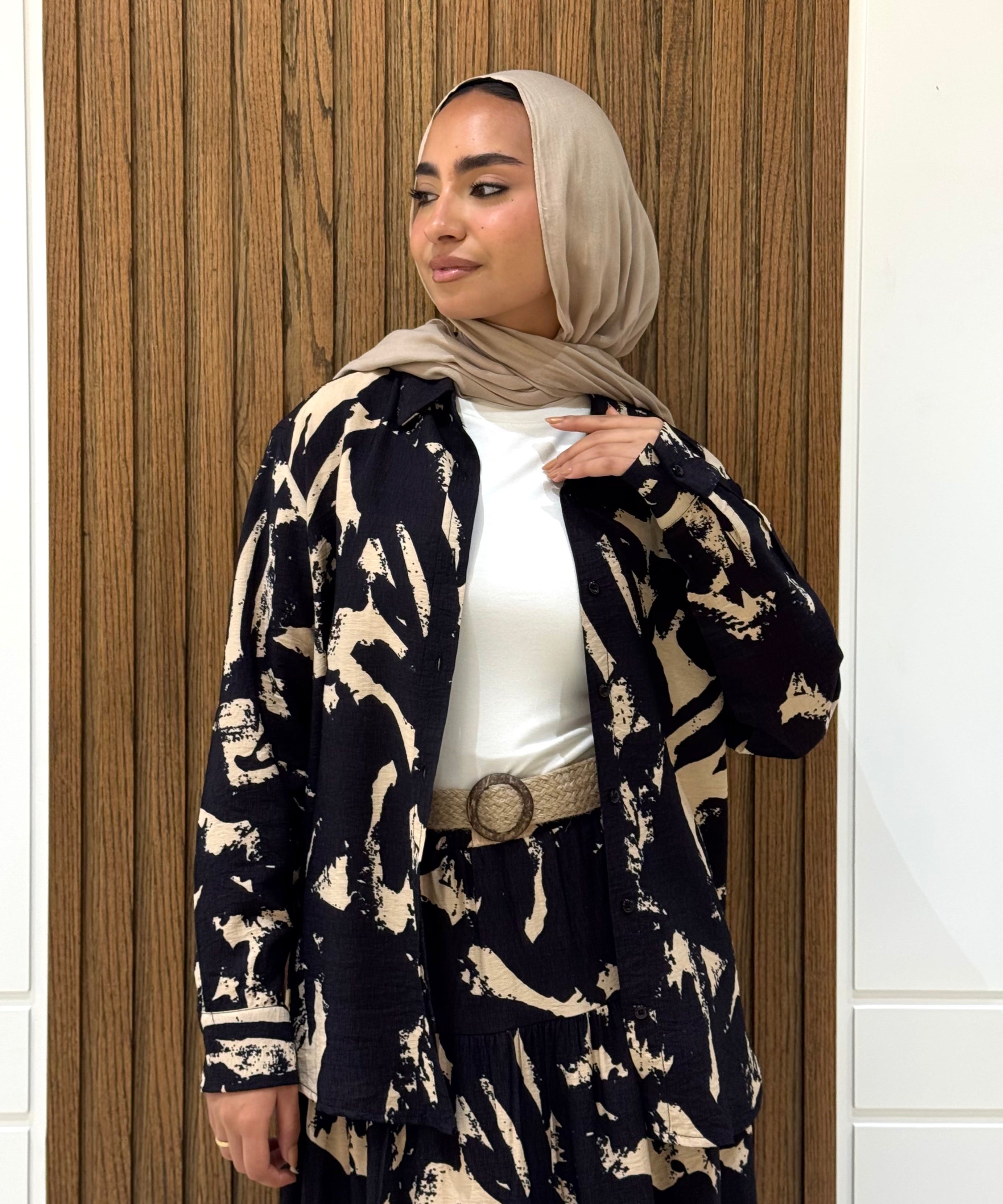 Shirt-spanish linen-BLACK