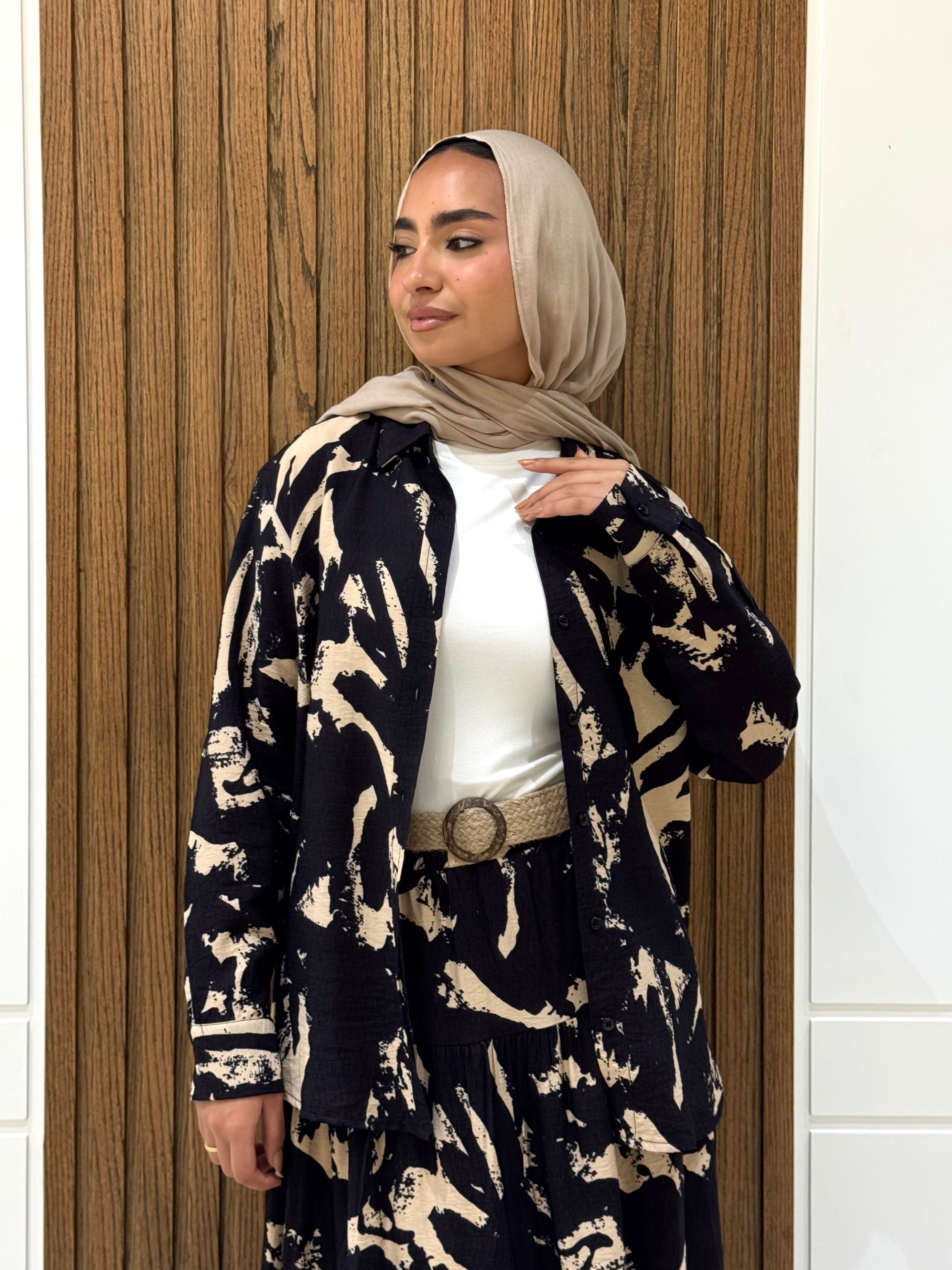 Shirt-spanish linen-BLACK