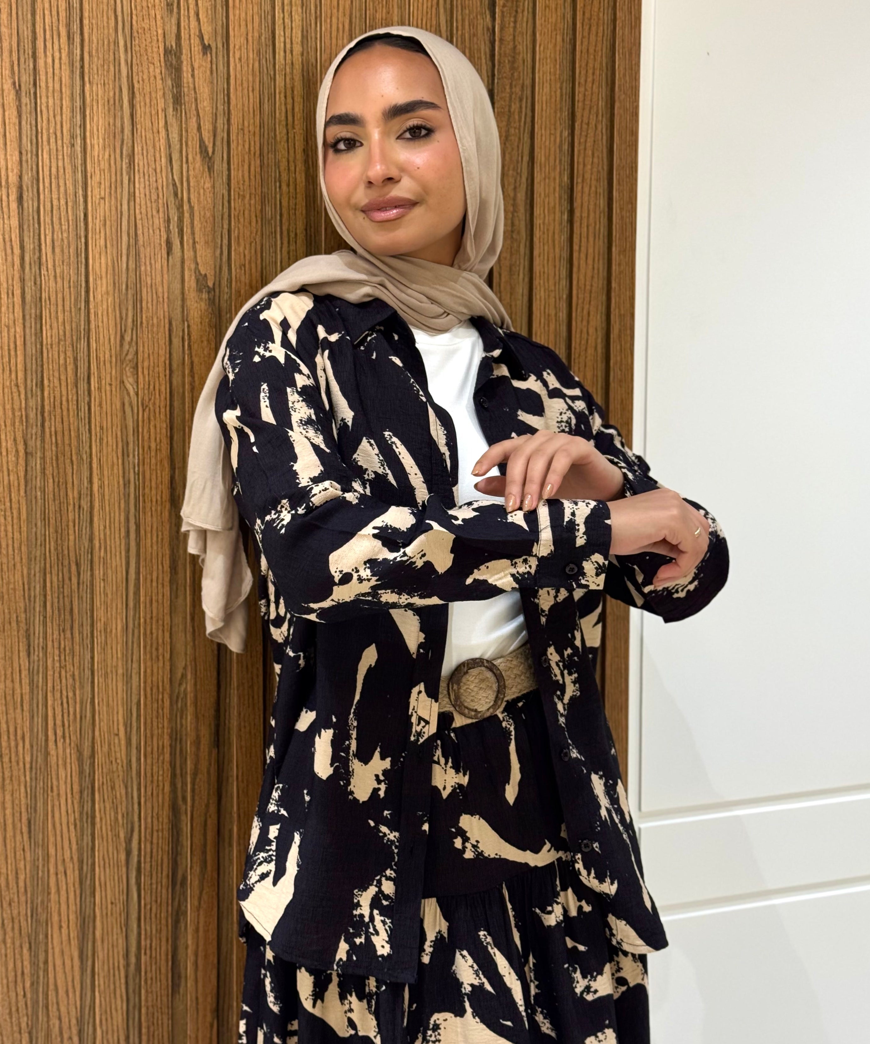 Shirt-spanish linen-BLACK