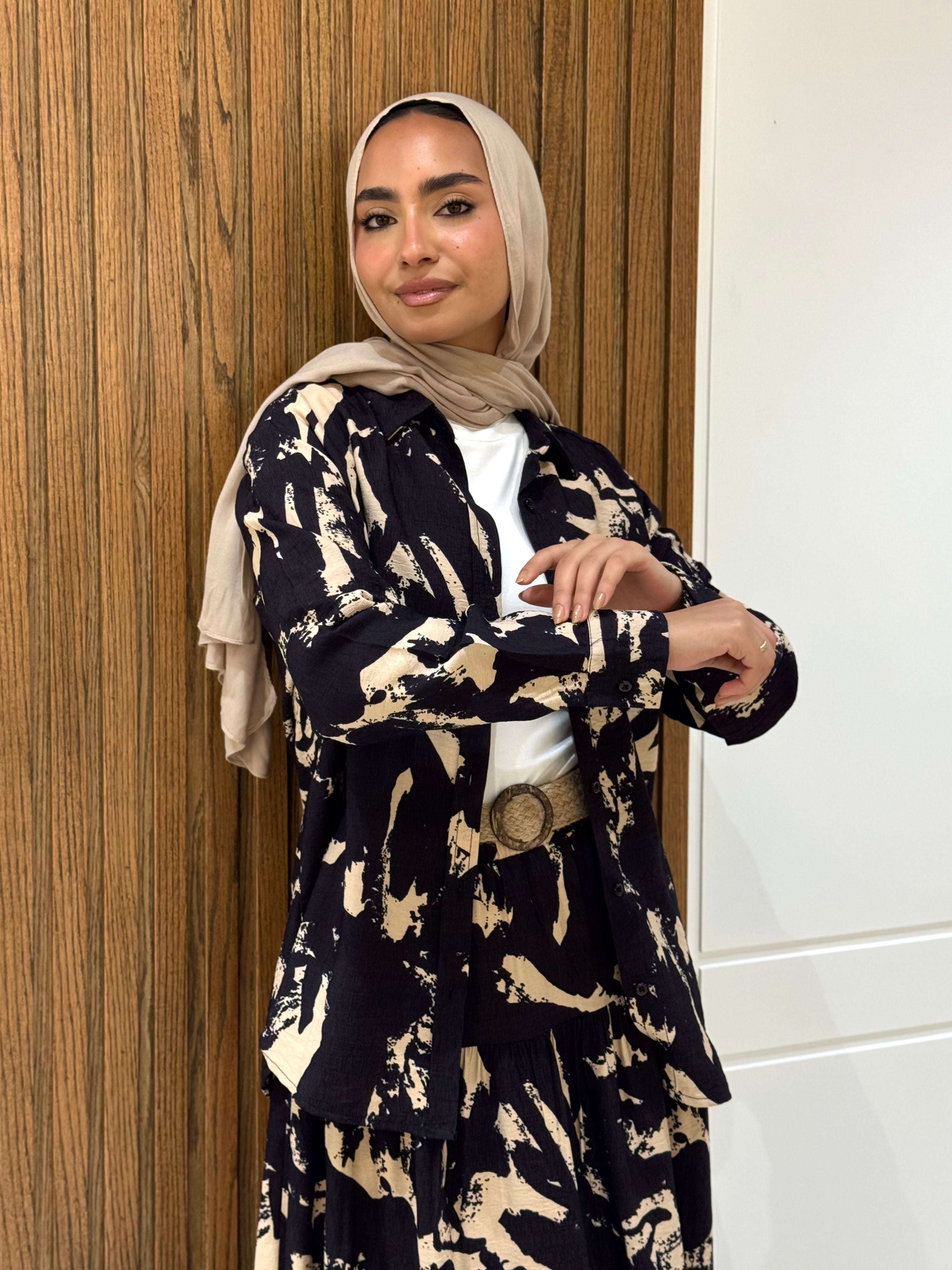 Shirt-spanish linen-BLACK