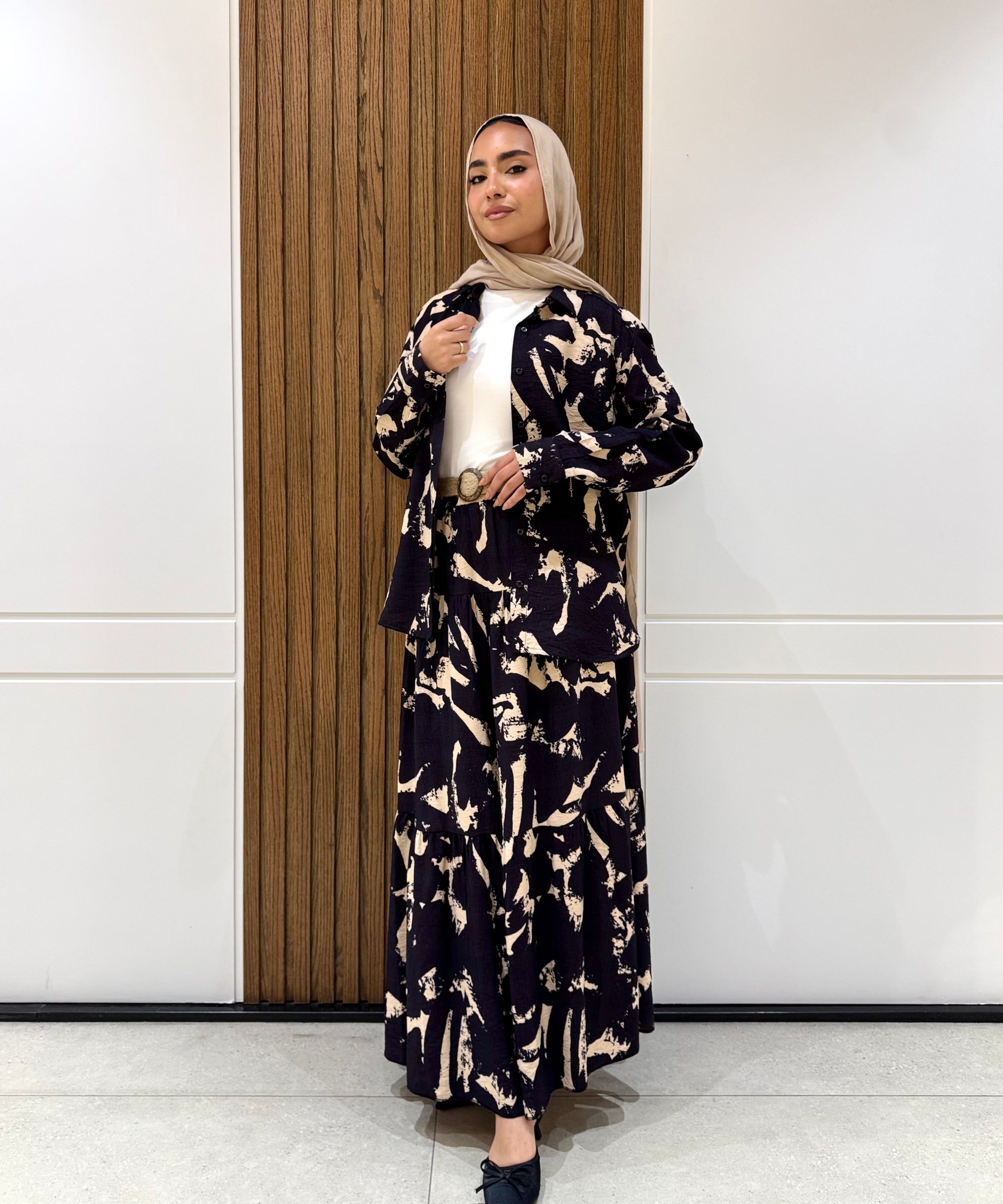 Skirt-Spanish Linen-Navy