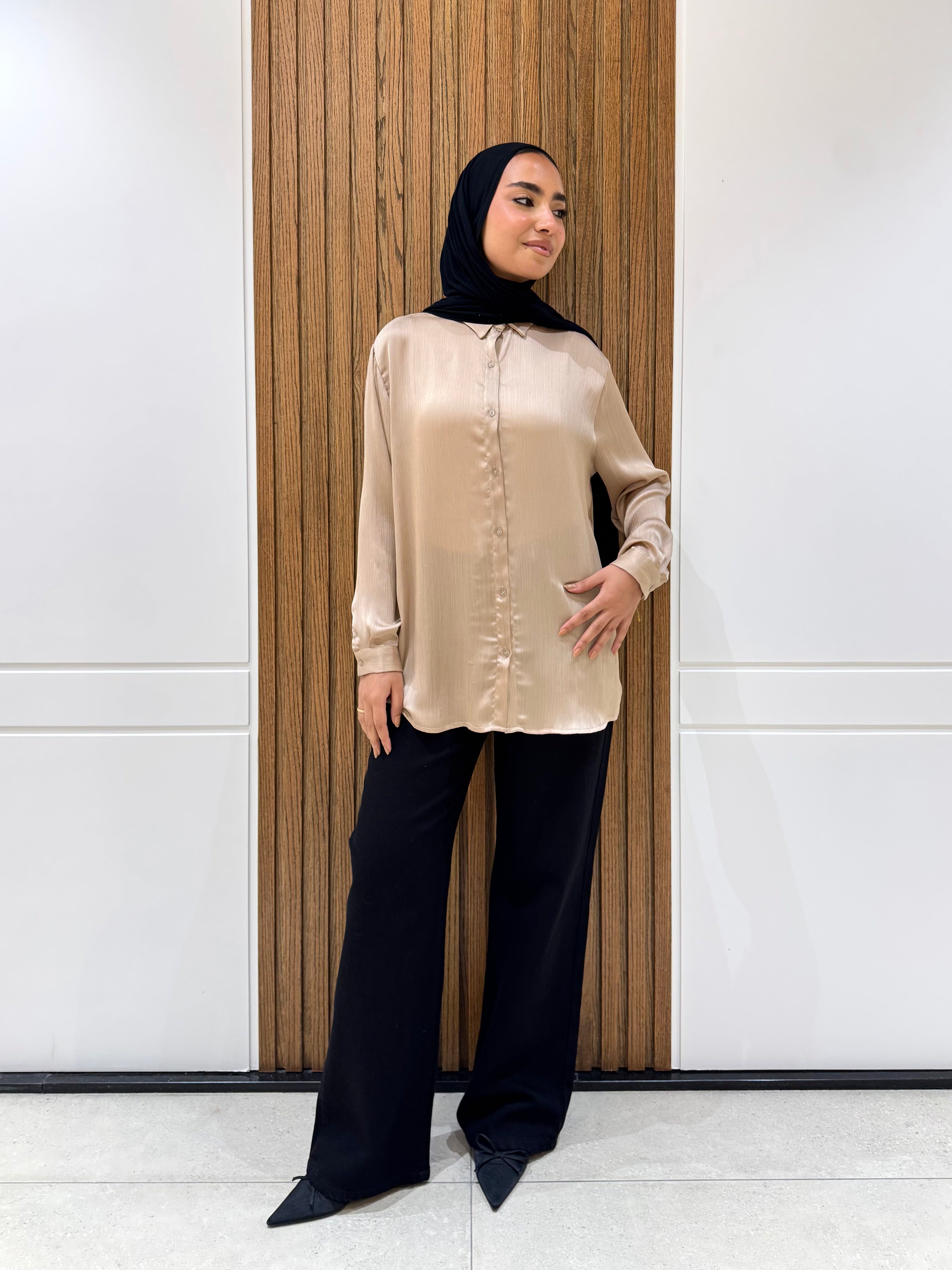 Shirt-satin