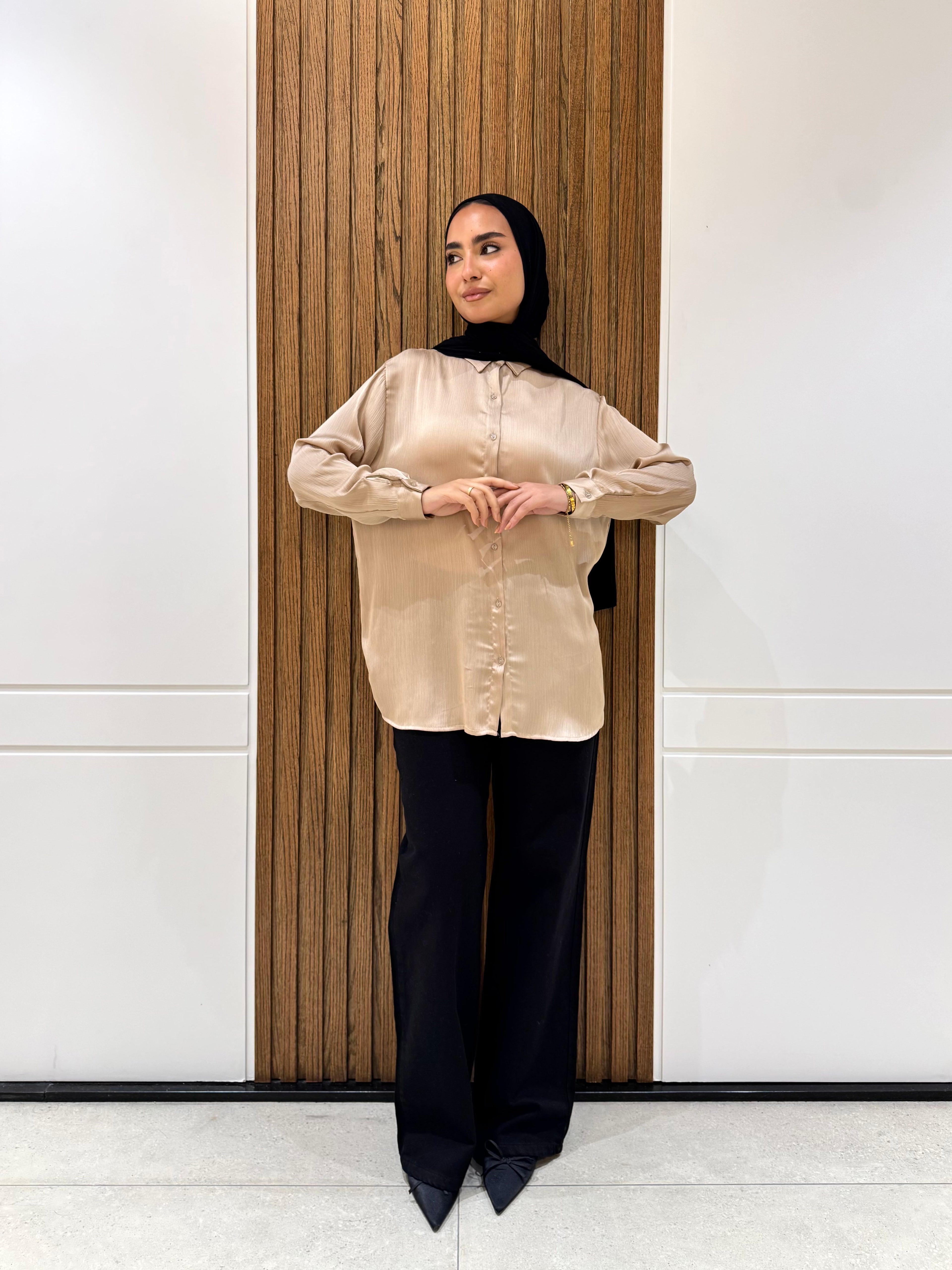Shirt-satin
