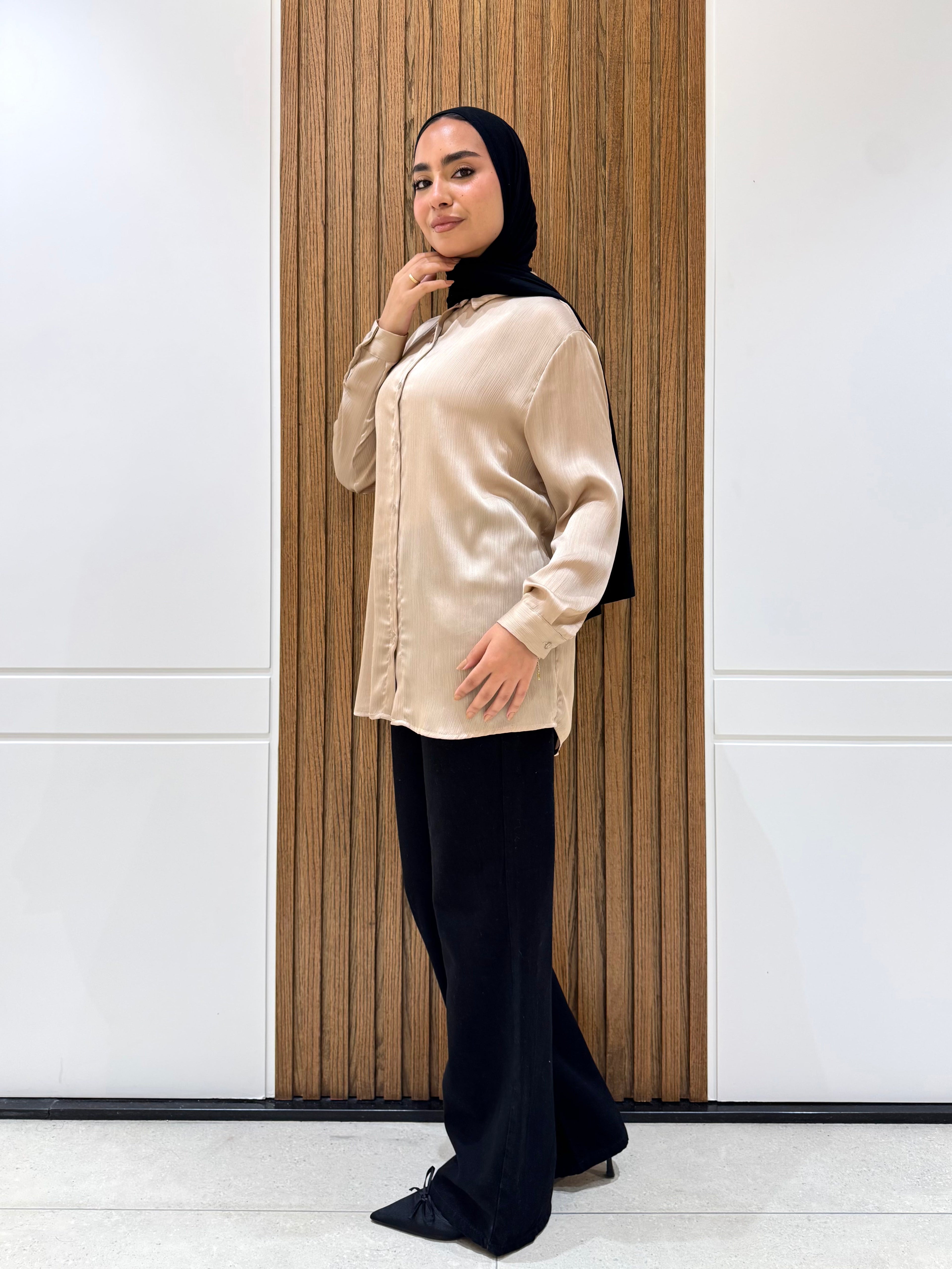 Shirt-satin