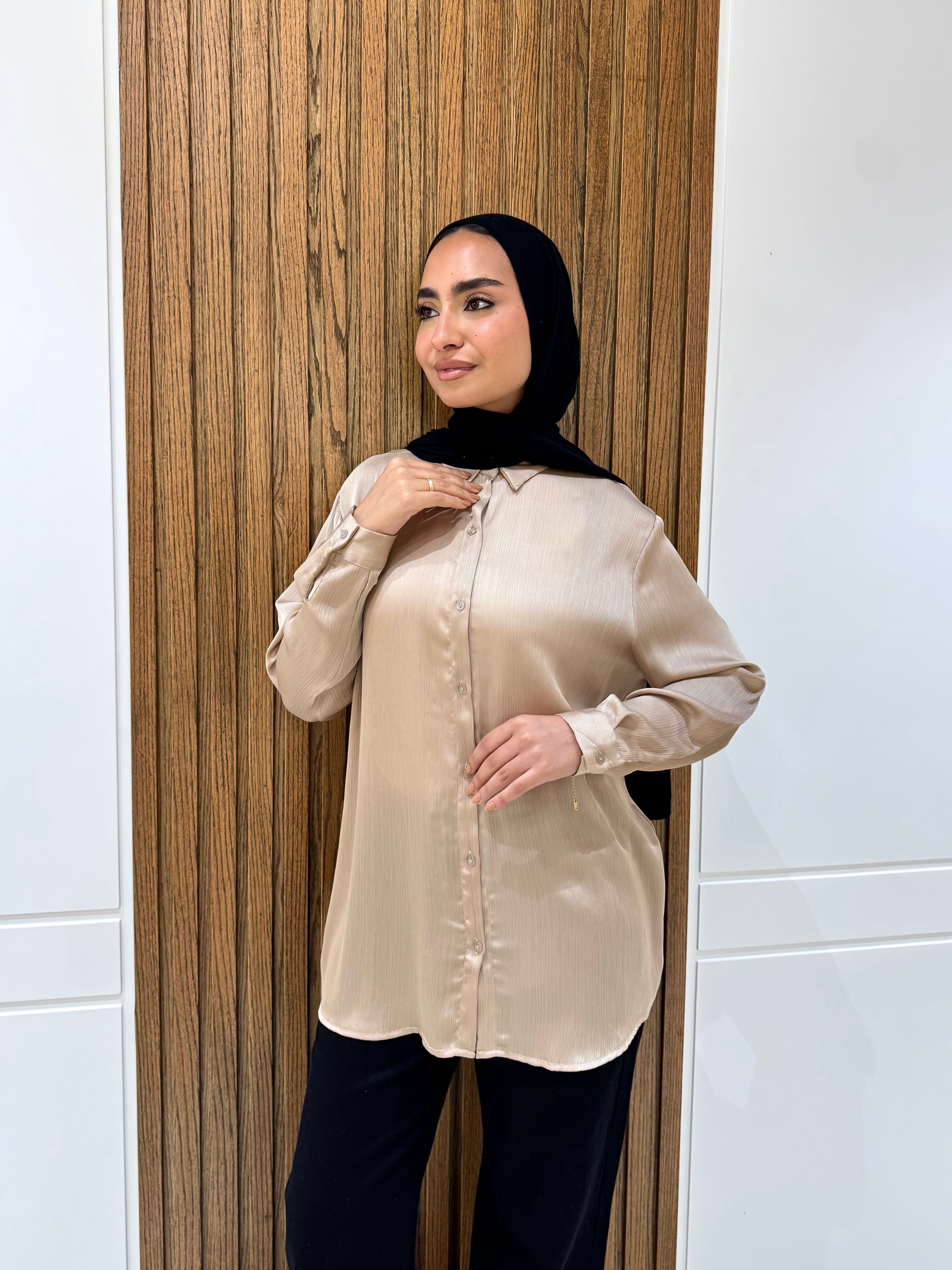 Shirt-satin