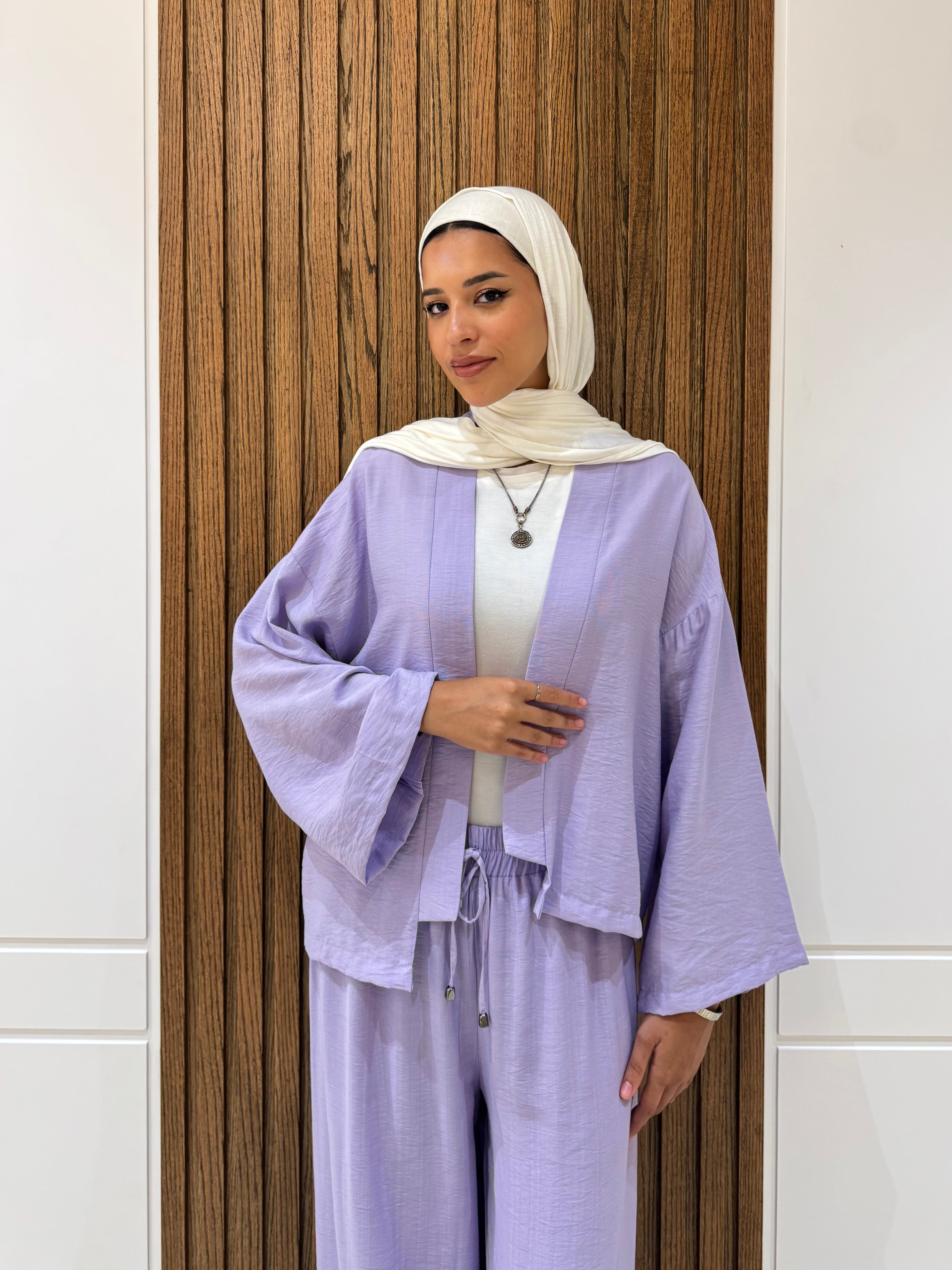 Cardigan-Spanish Linen-LAVANDER