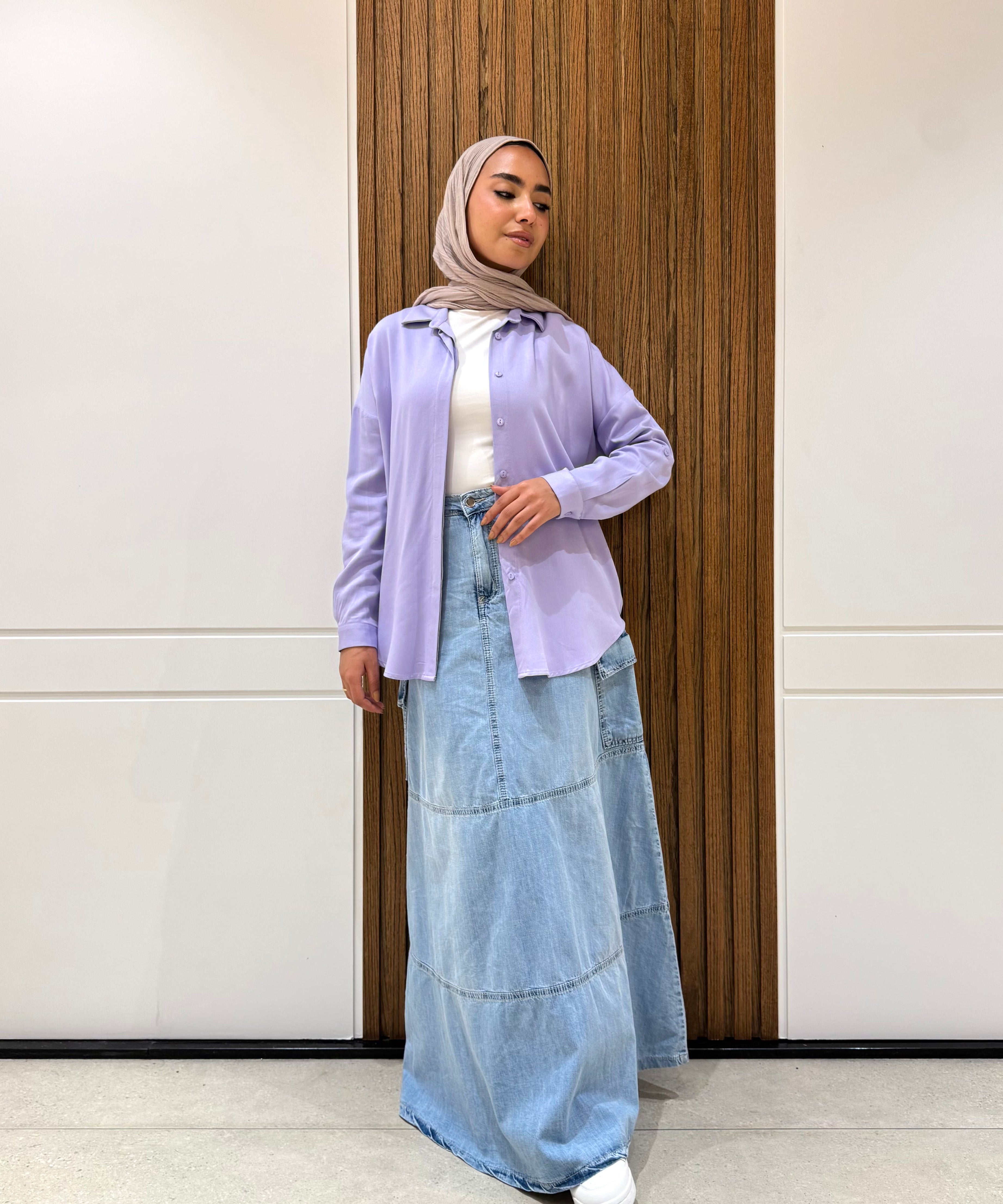 Shirt-Cotton Viscose-SKY BLUE