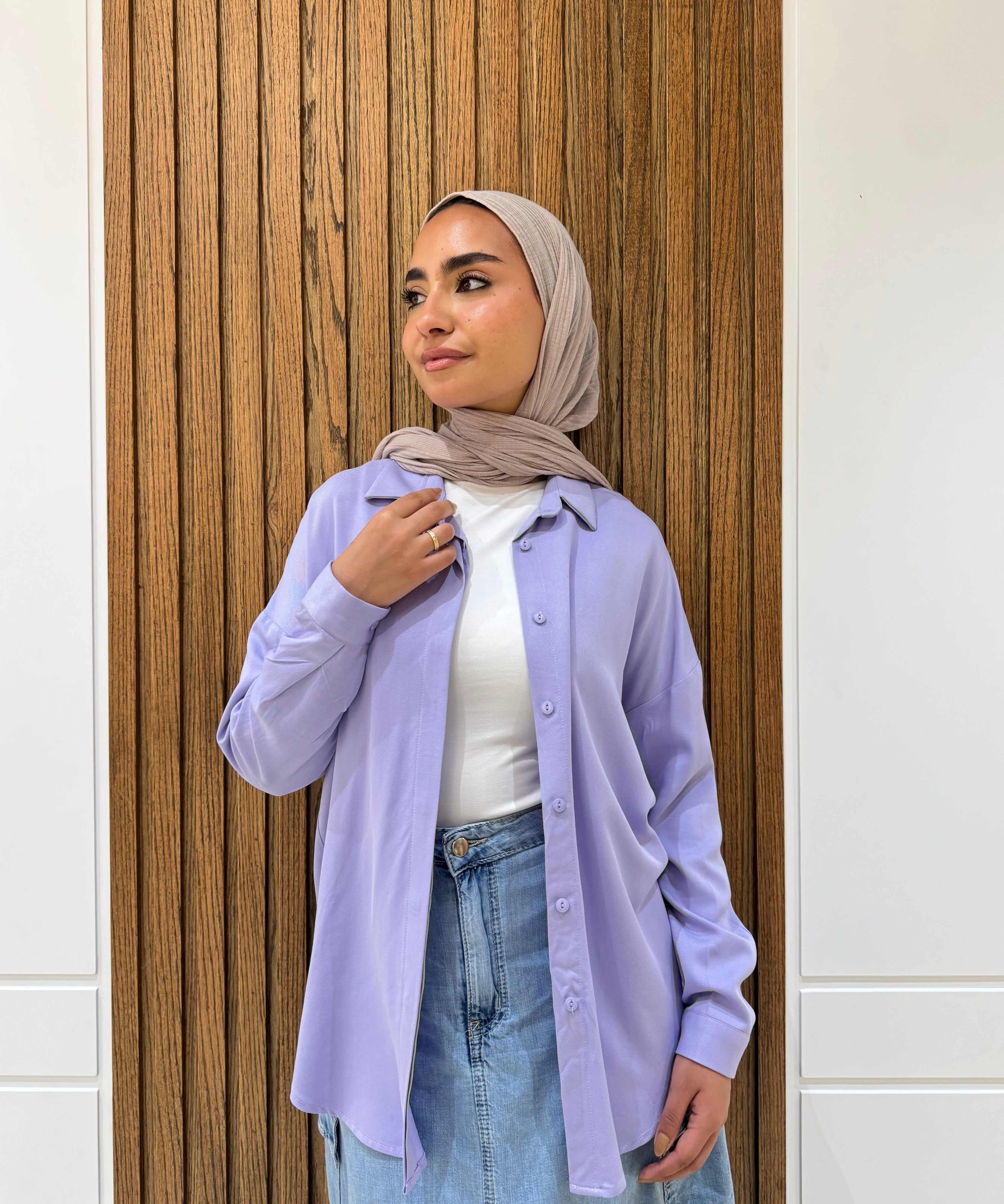 Shirt-Cotton Viscose-SKY BLUE