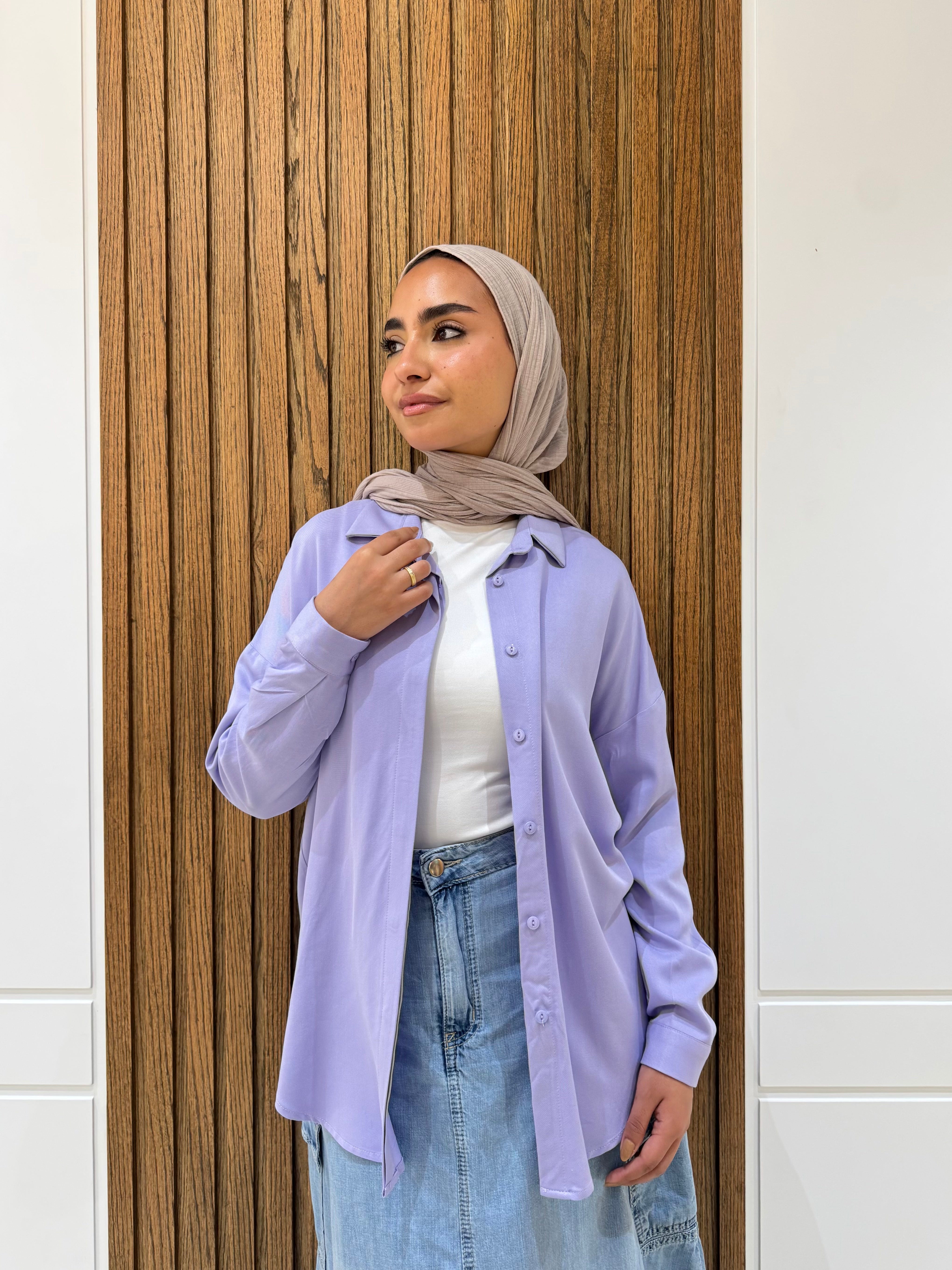 Shirt-Cotton Viscose-SKY BLUE