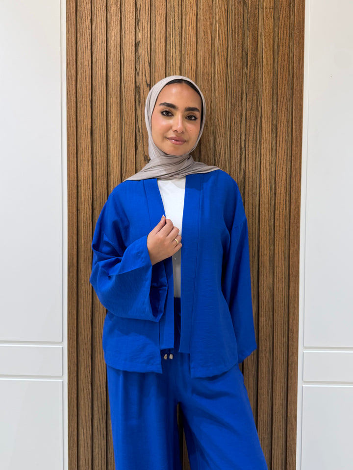 Cardigan-Spanish Linen-BLUE