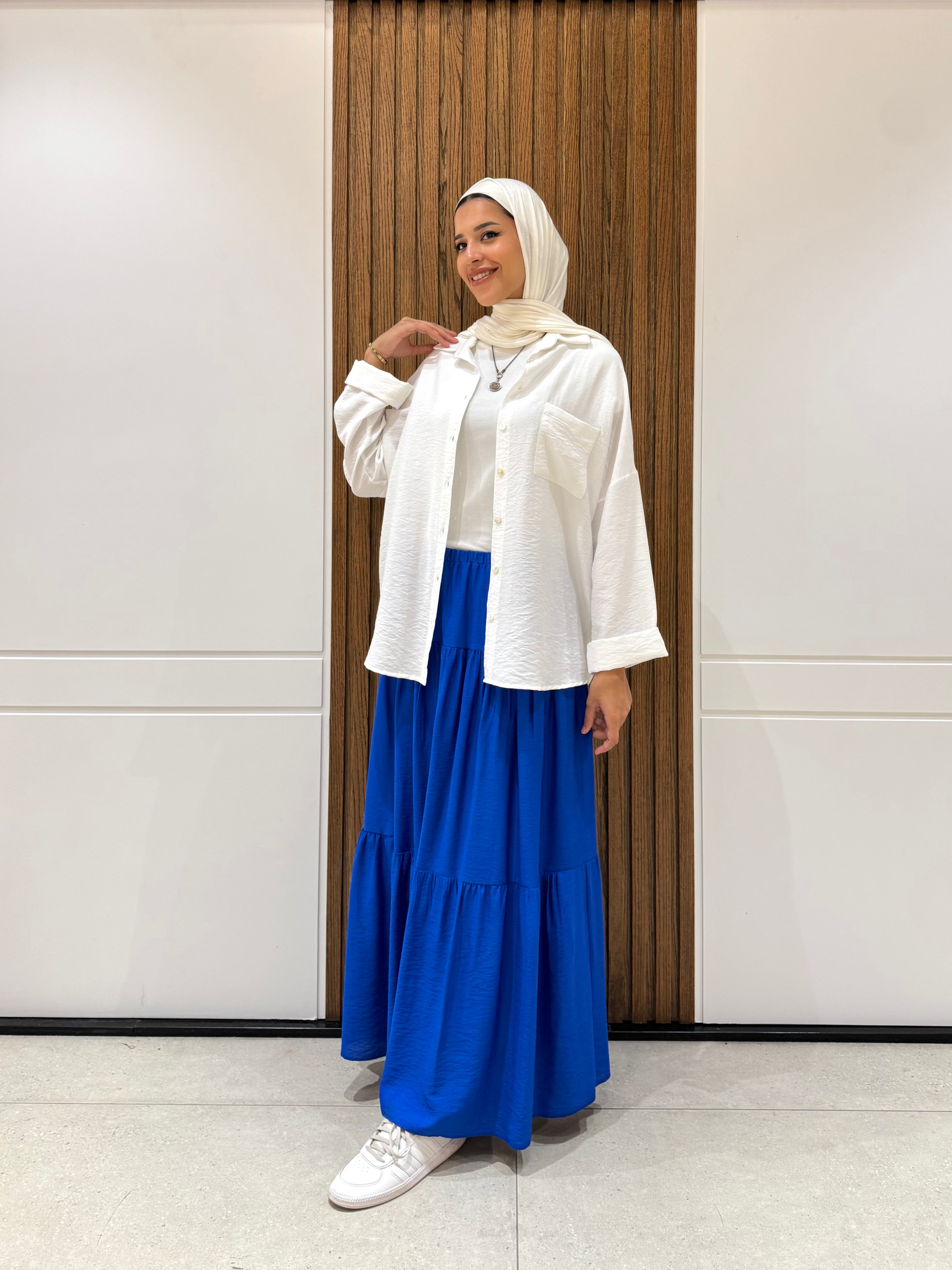 Rolled-up Sleeves Oversized Shirt