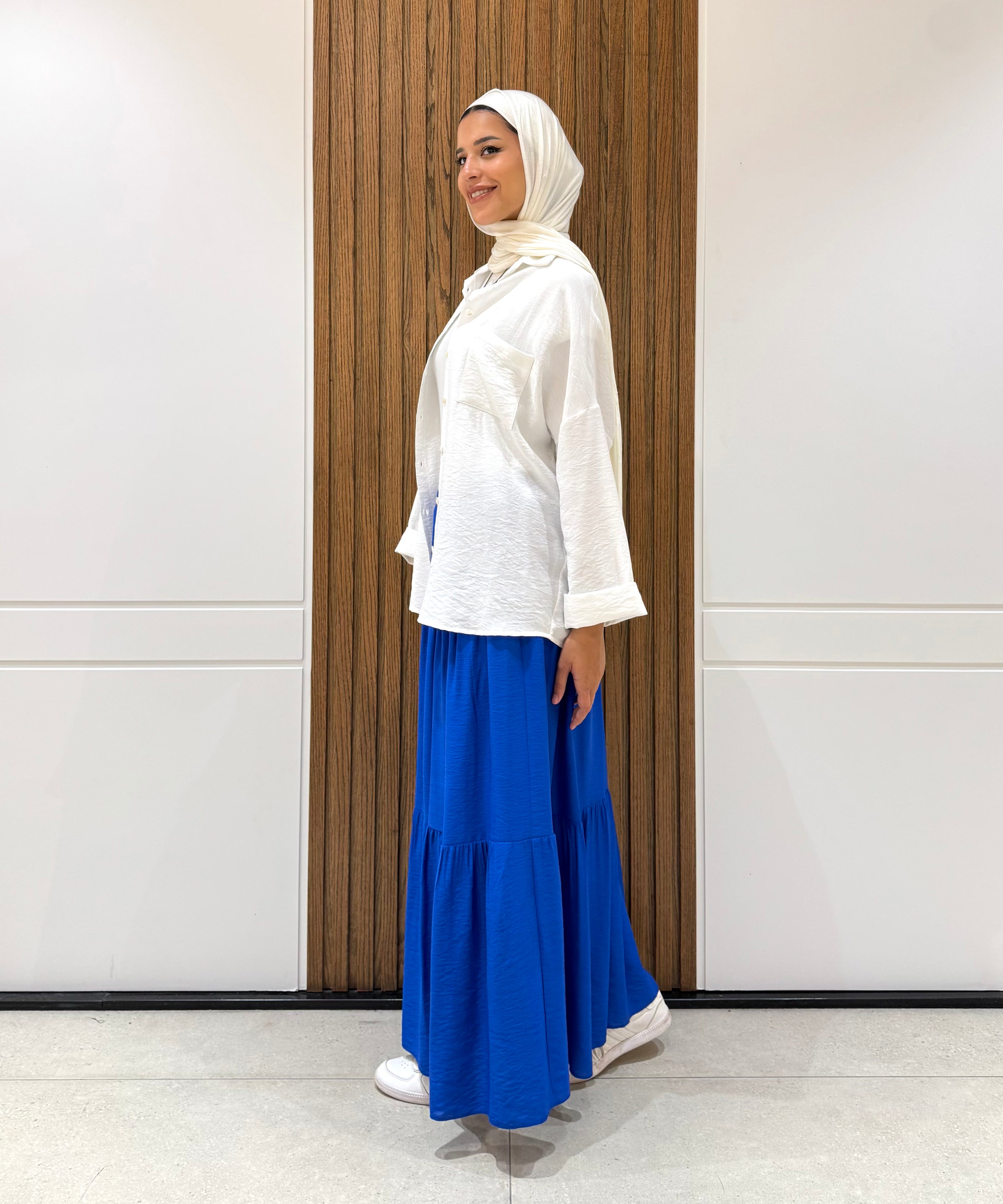 Rolled-up Sleeves Oversized Shirt